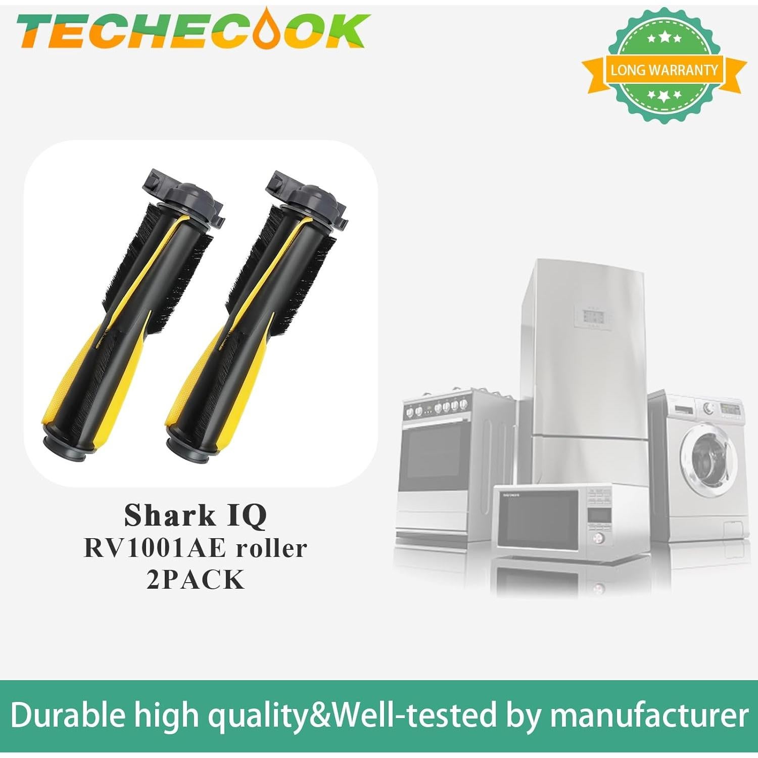 Techecook Cepillo Principal de Rodillo para Shark IQ - 2 Piezas