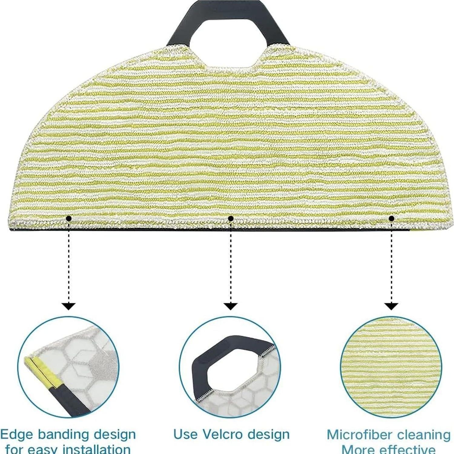 Paquete de 2 Mopas de Microfibra Lavables para Aspiradora Shark