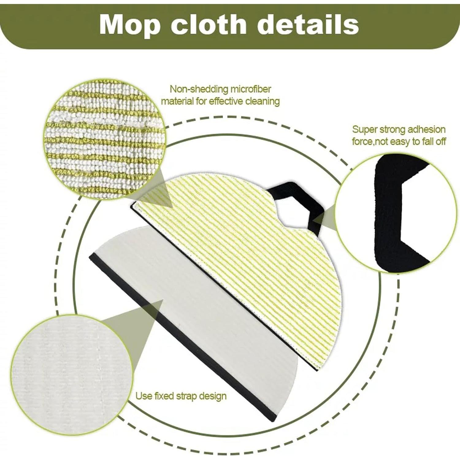 Paquete de 2 Mopas de Microfibra Lavables para Aspiradora Shark