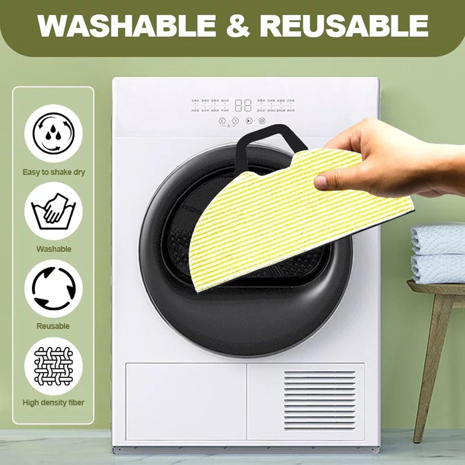 Paquete de 2 Mopas de Microfibra Lavables para Aspiradora Shark