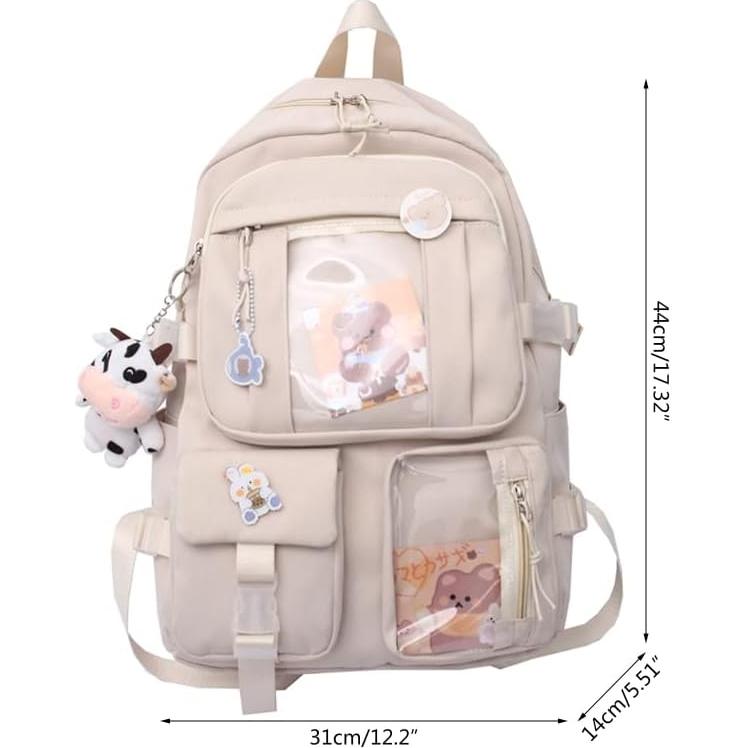 Mochila Escolar Eagerrich Verde-2 25L Impermeable con Accesorios