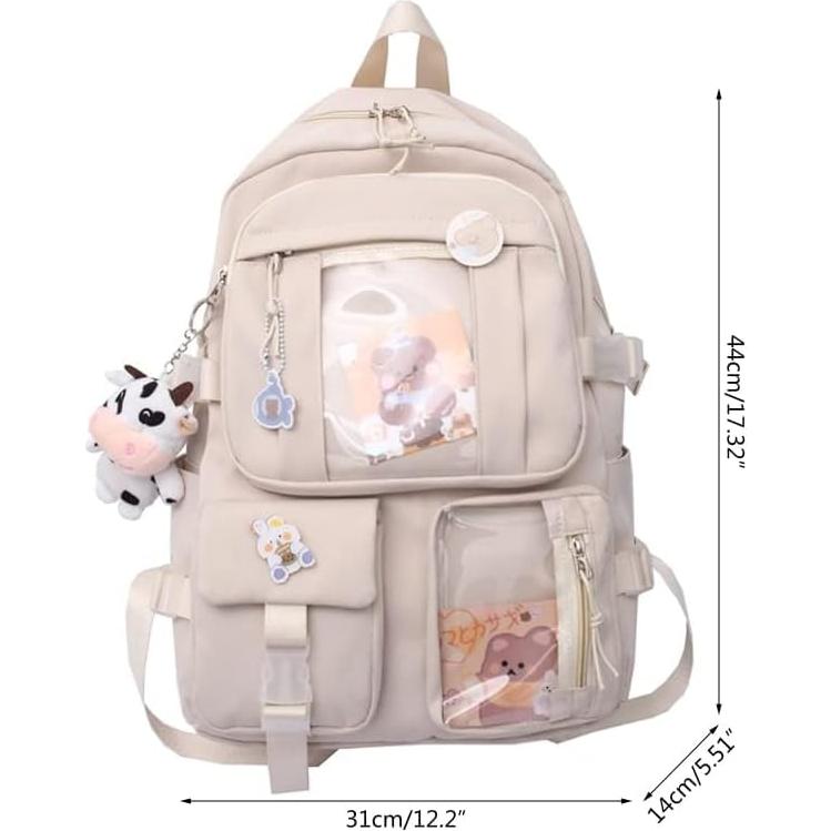 Mochila Escolar Eagerrich Verde-2 25L Impermeable con Accesorios