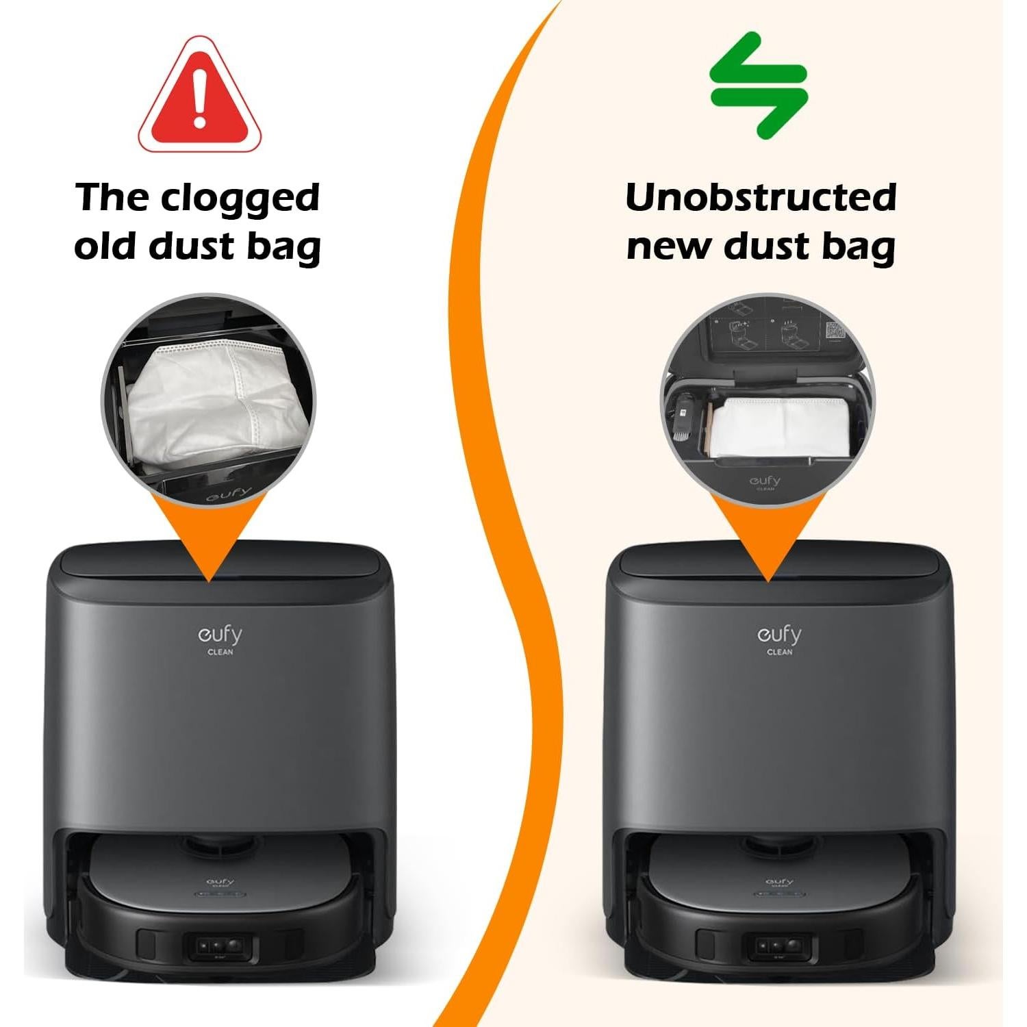 15 Bolsas de Polvo Reemplazo Cigacoal para Eufy L60 y L50