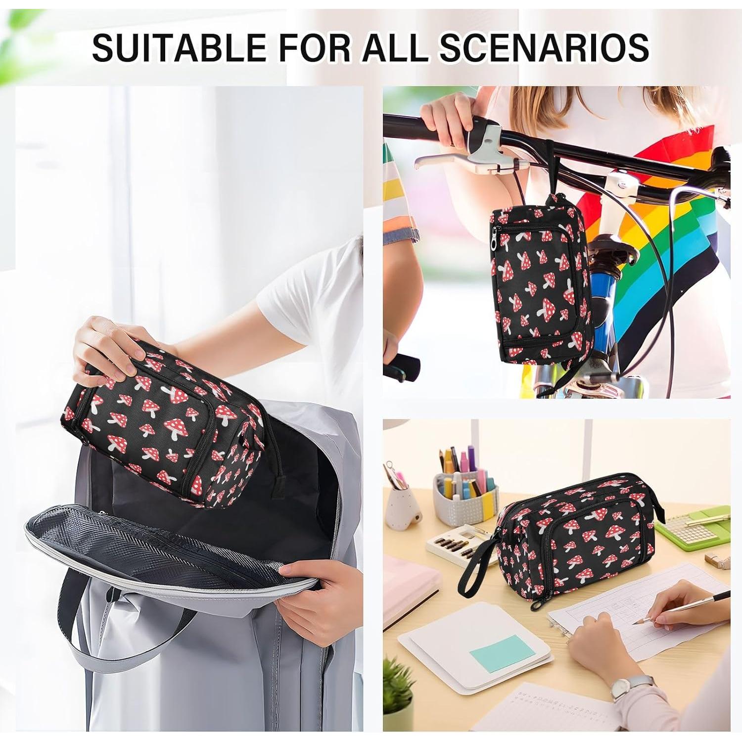 Estuche de Lápices DEHOZO Hongos con Lunares 24x9.5x15 cm