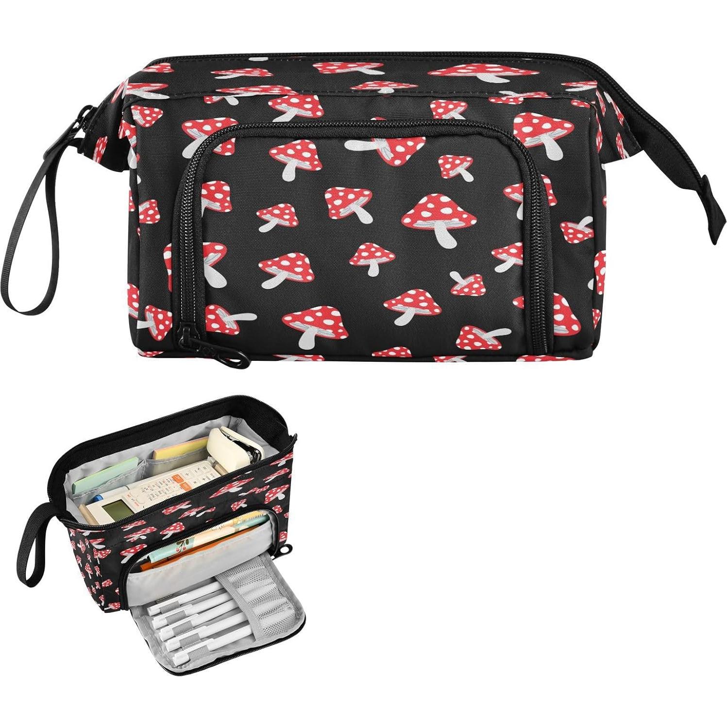 Estuche de Lápices DEHOZO Hongos con Lunares 24x9.5x15 cm