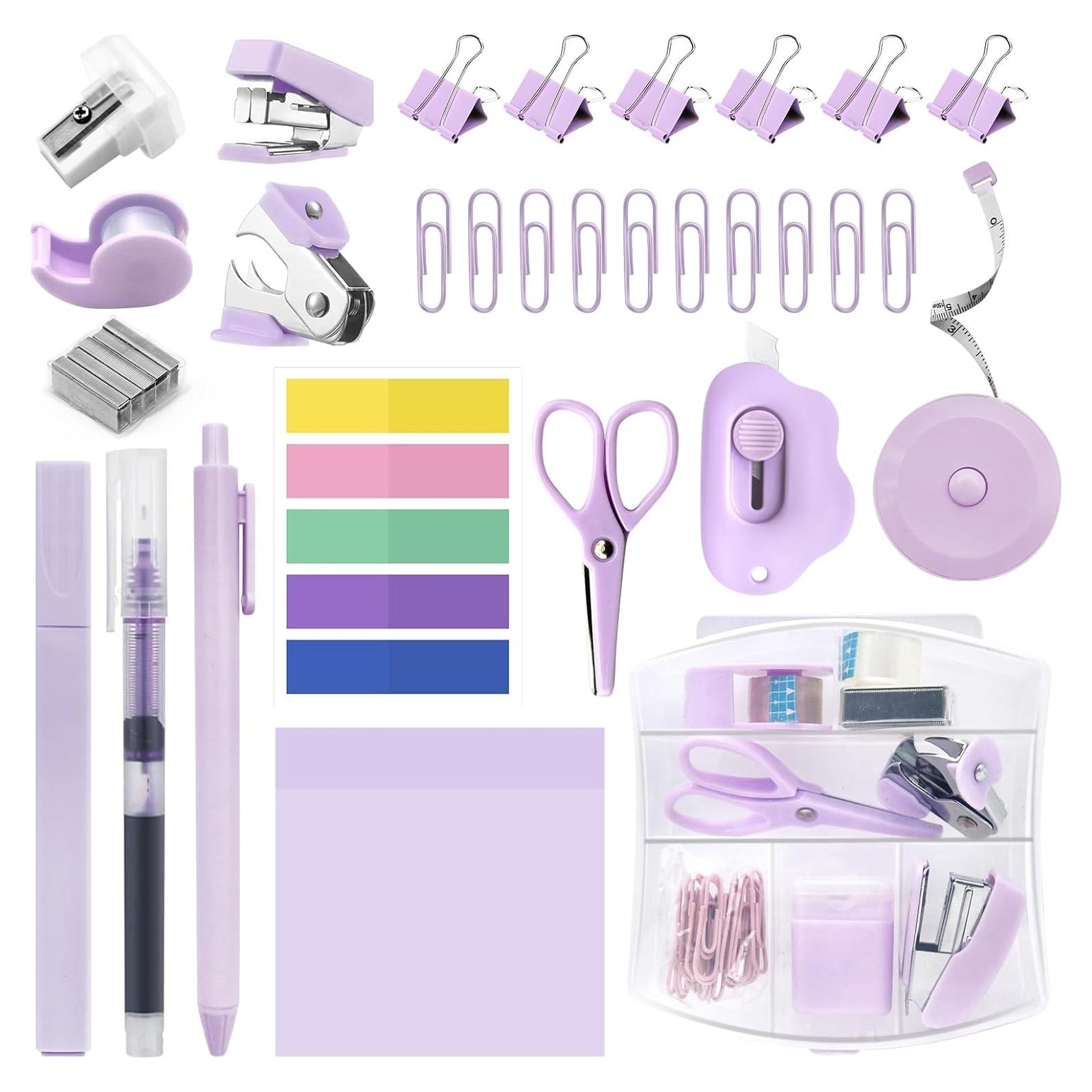 Kit de Suministros de Oficina Mini YUMOONI Púrpura