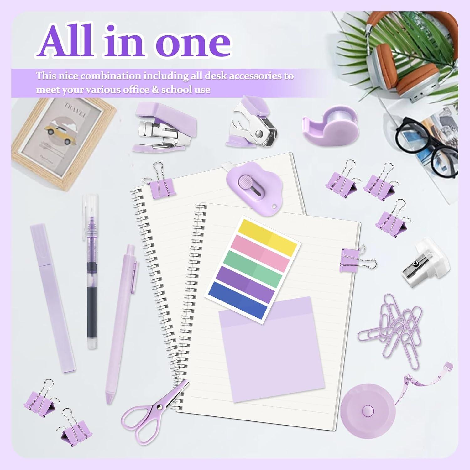 Kit de Suministros de Oficina Mini YUMOONI Púrpura