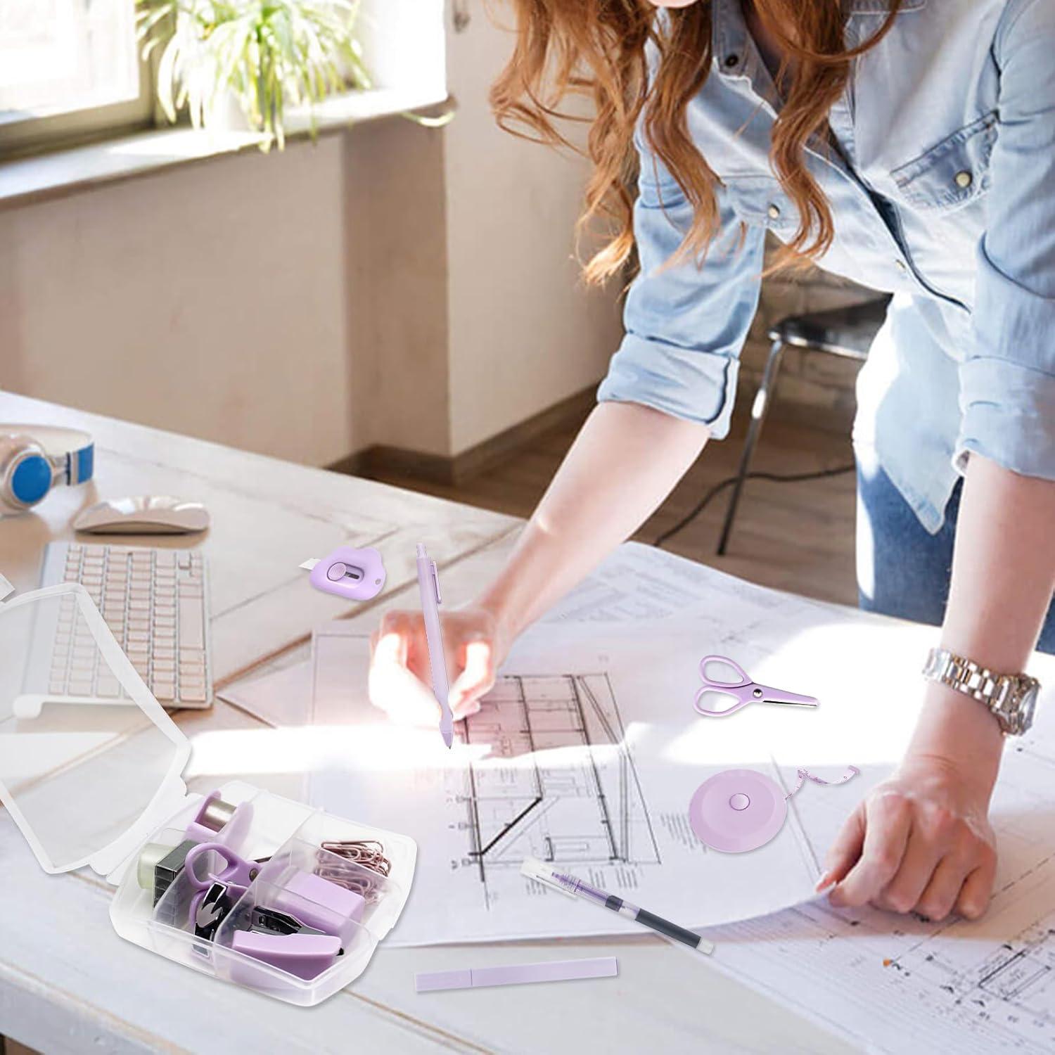 Kit de Suministros de Oficina Mini YUMOONI Púrpura