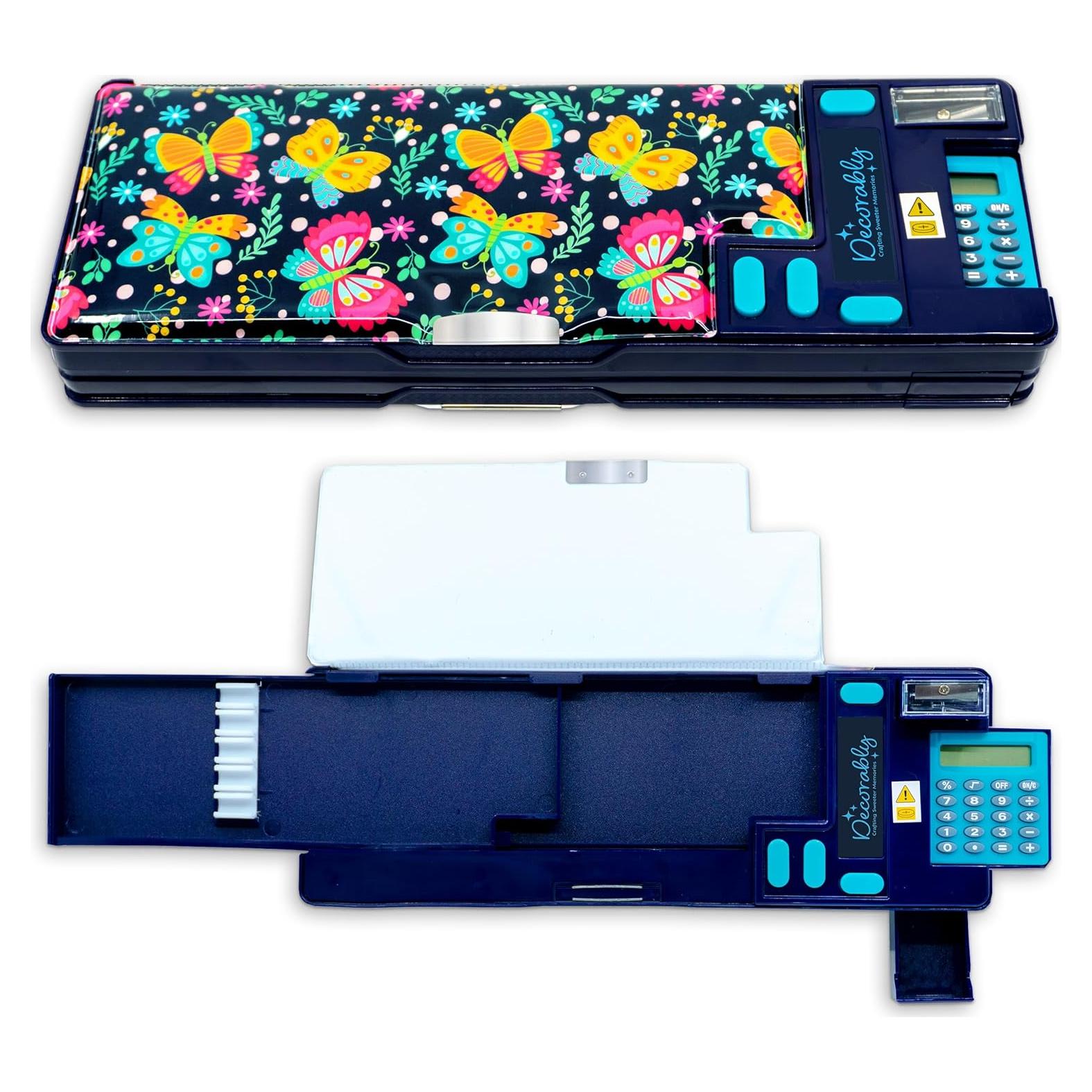 Estuche de Lápices Decorably Mariposa Pop Up con Calculadora