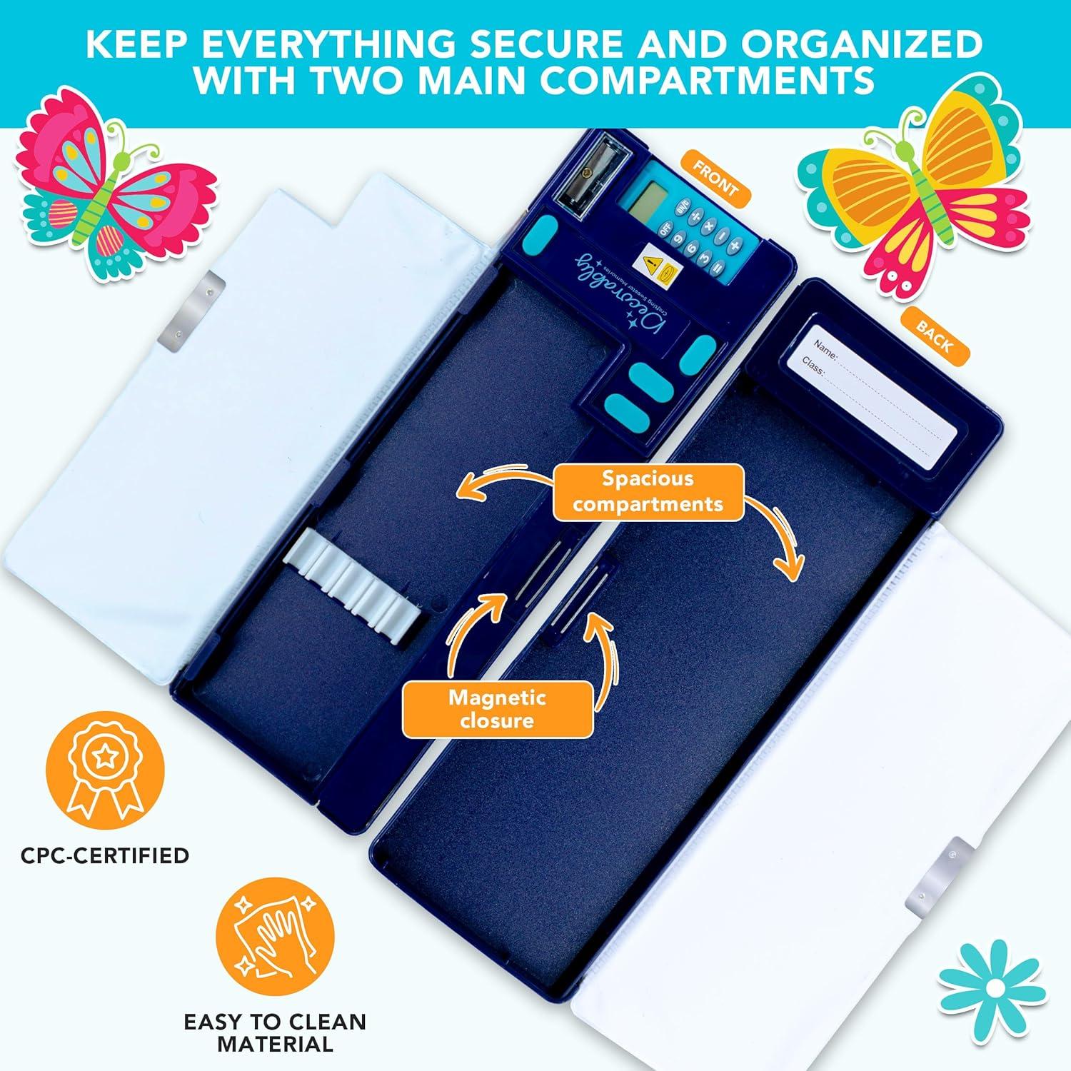 Estuche de Lápices Decorably Mariposa Pop Up con Calculadora