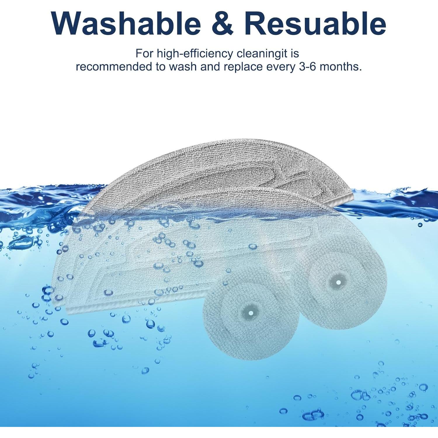 10 Paños de Microfibra Reemplazo para Roborock S8 MaxV Ultra