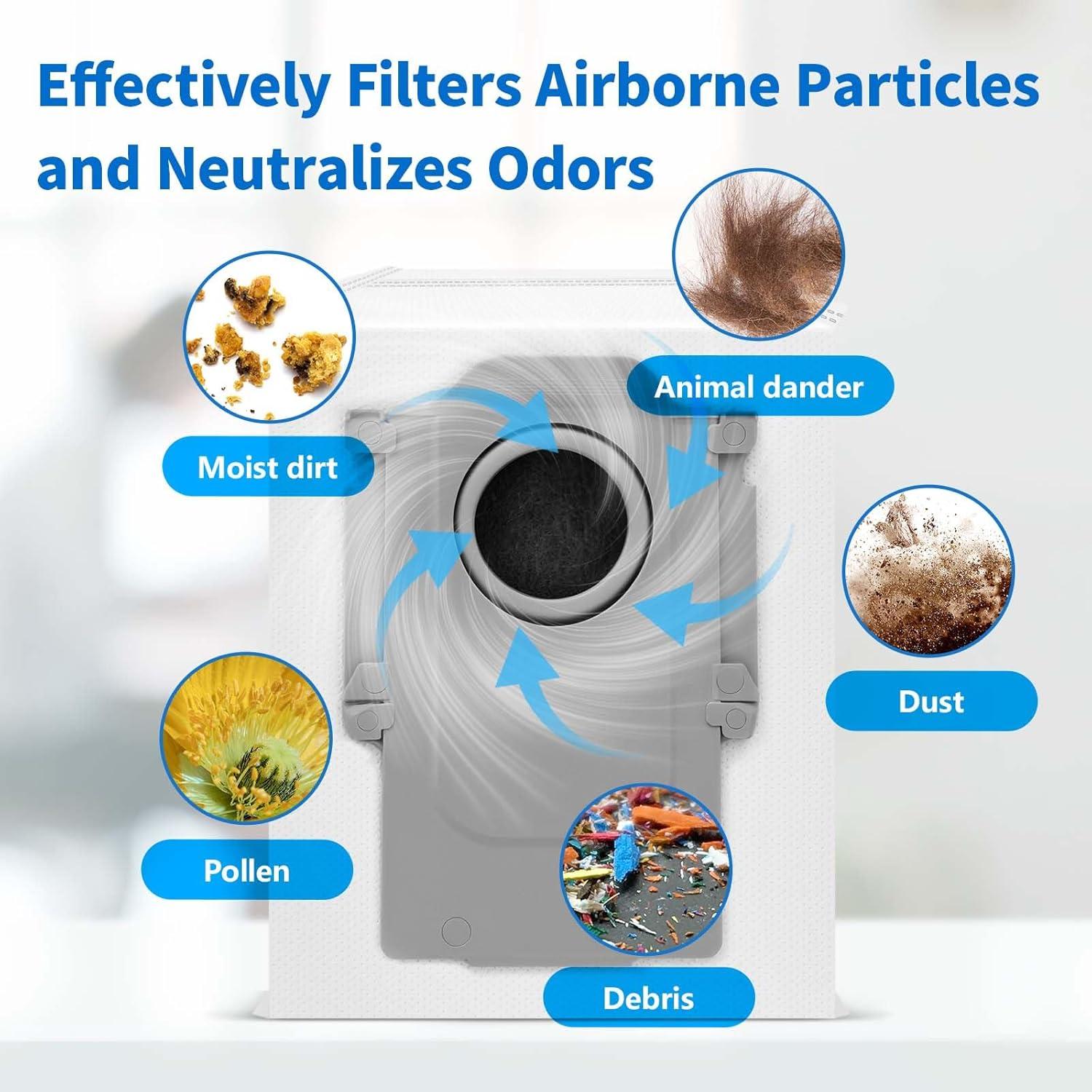 18 Bolsas de Polvo Carbón Activado SIRYELEC 2.7L para Roborock