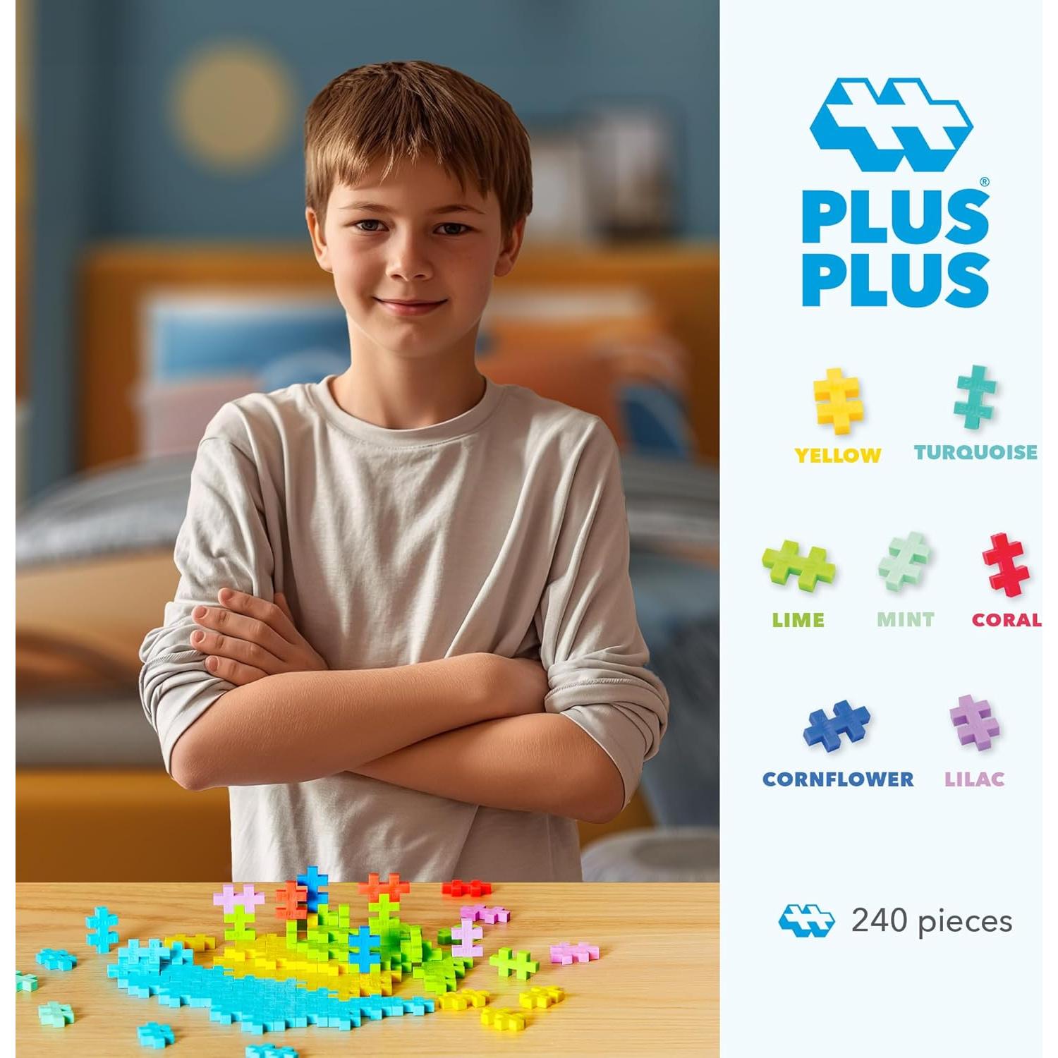 Plus-Plus 240 Piezas Bloques de Construcción STEM - Tubo Tropical