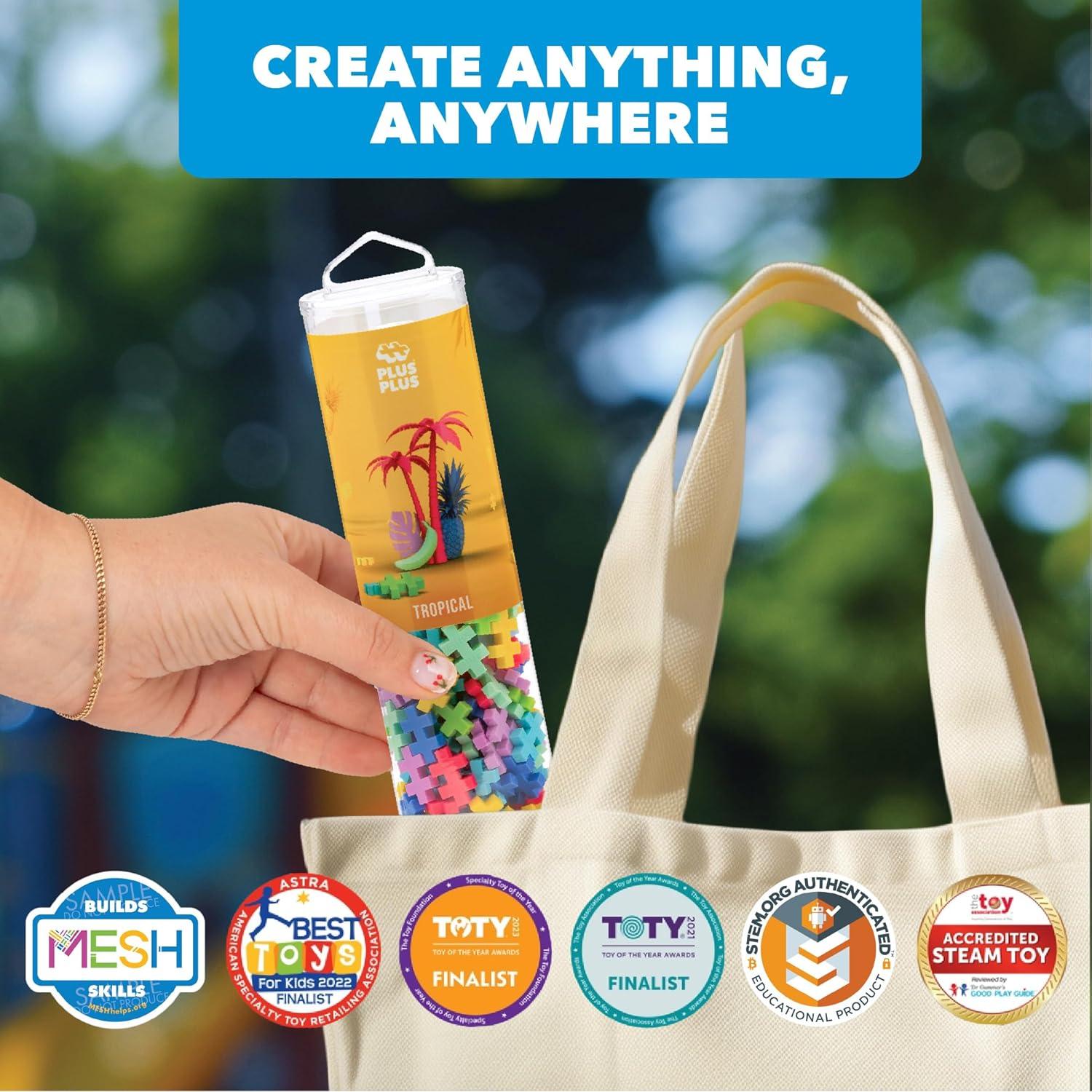 Plus-Plus 240 Piezas Bloques de Construcción STEM - Tubo Tropical