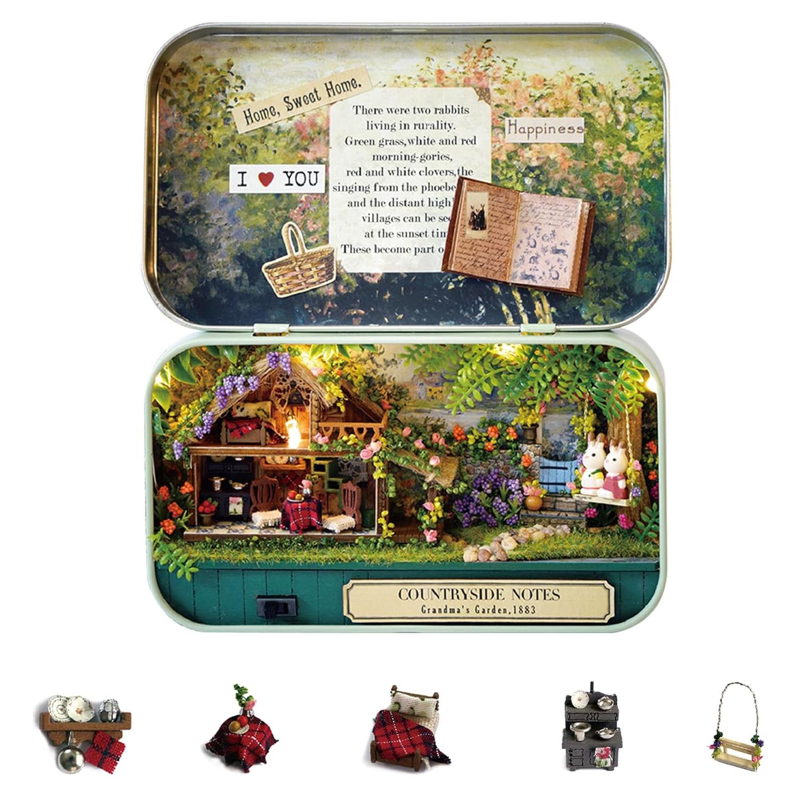 Kit Casa de Muñecas Miniatura Flever DIY Notas del Campo