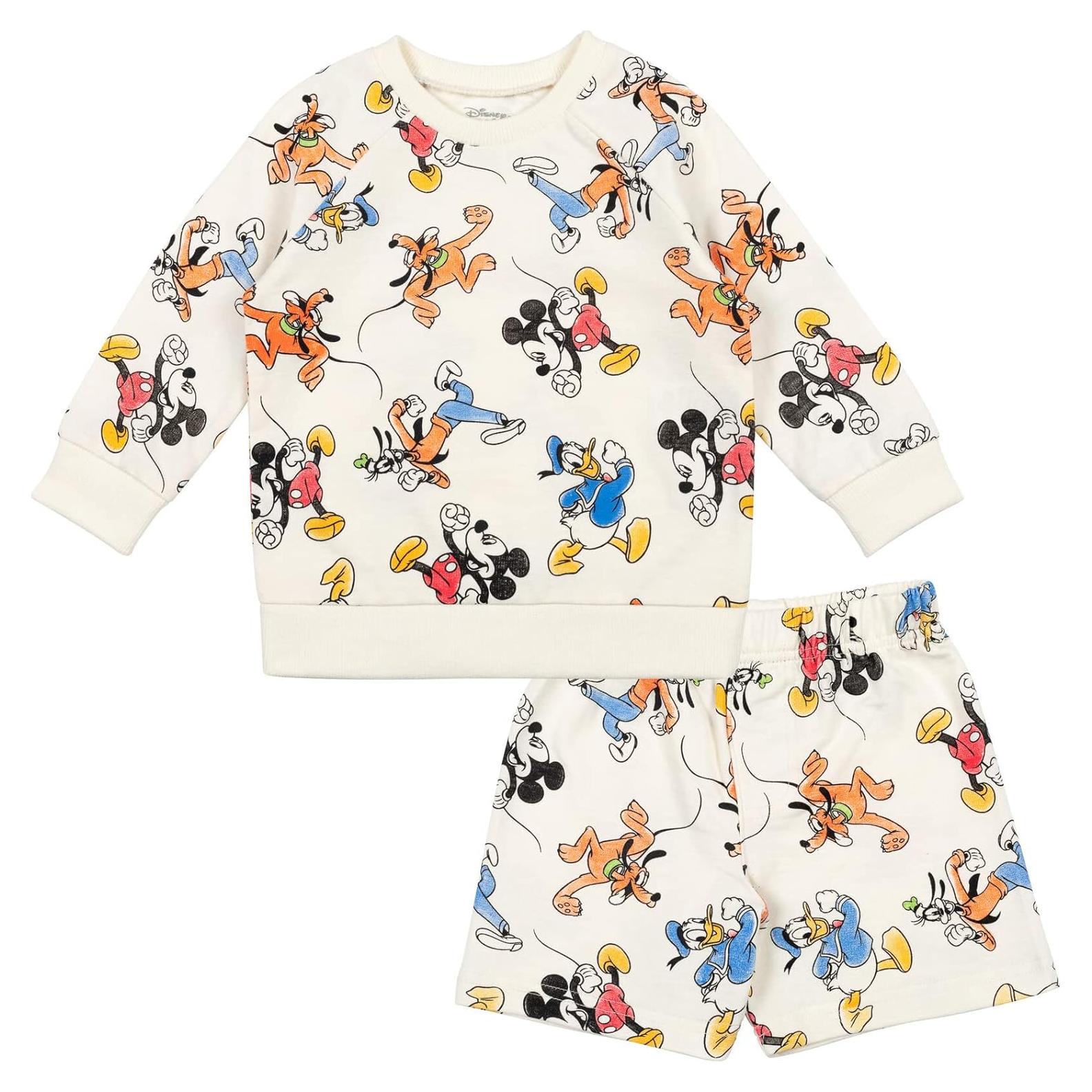 Sudadera y Pantalones Cortos Disney Mickey Mouse 0-3 Meses