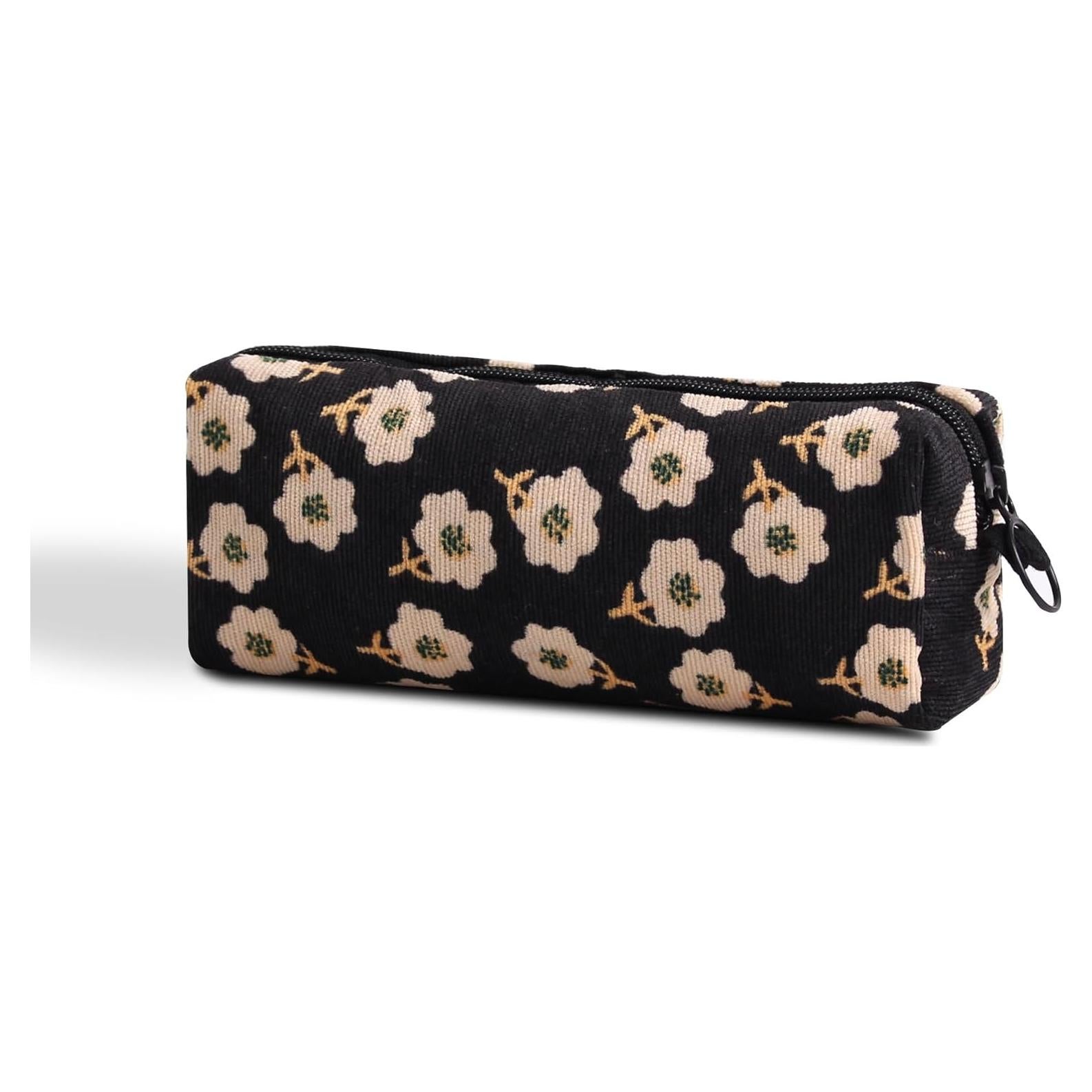 Estuche de Lápices SURBEAV Floral Negro 21x7x5.5 cm