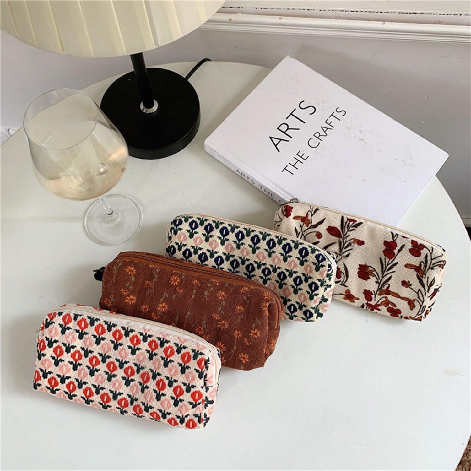 Estuche de Lápices SURBEAV Floral Negro 21x7x5.5 cm