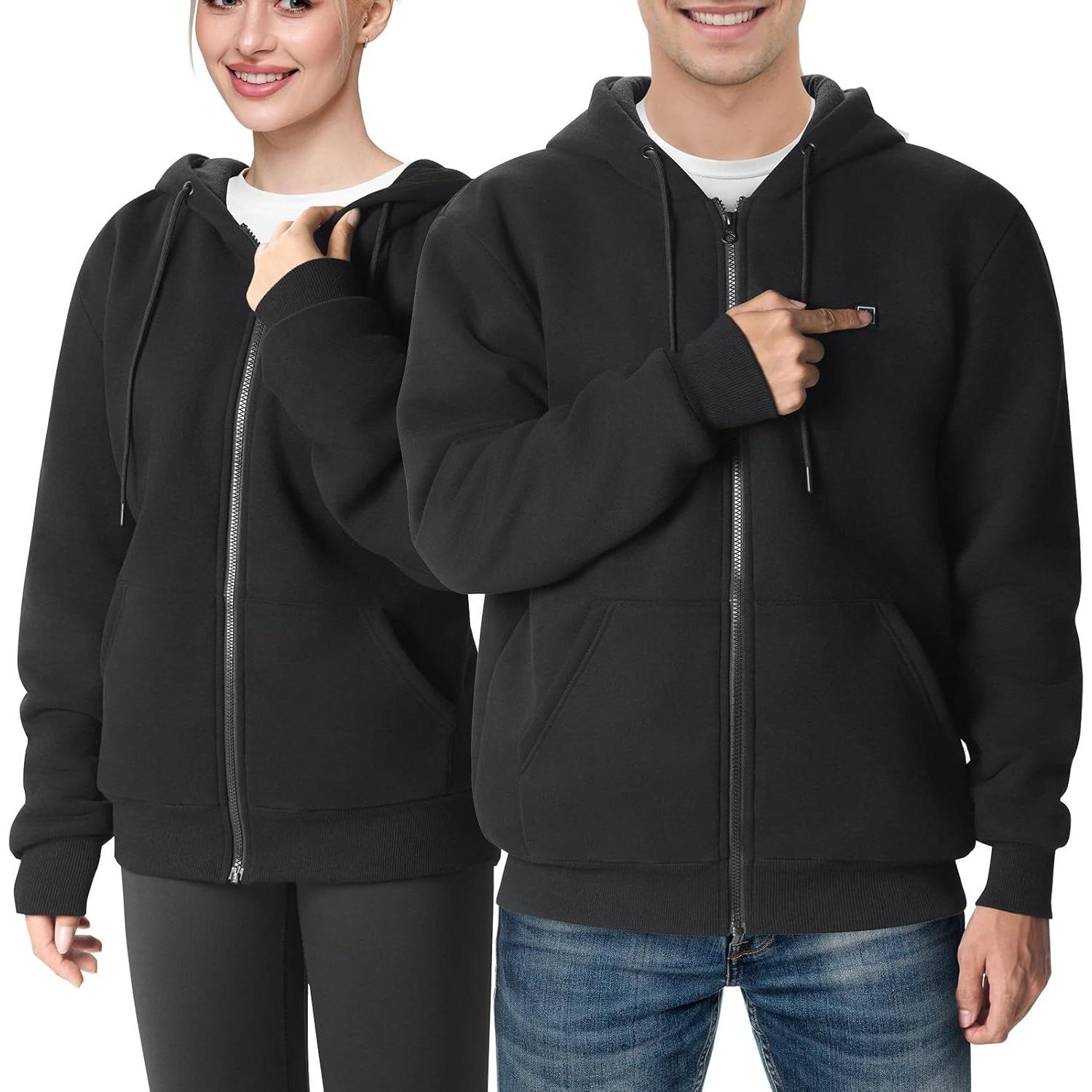 Sudadera Calentada Unisex VEVOR 7.4V 5 Zonas Calor Rápido