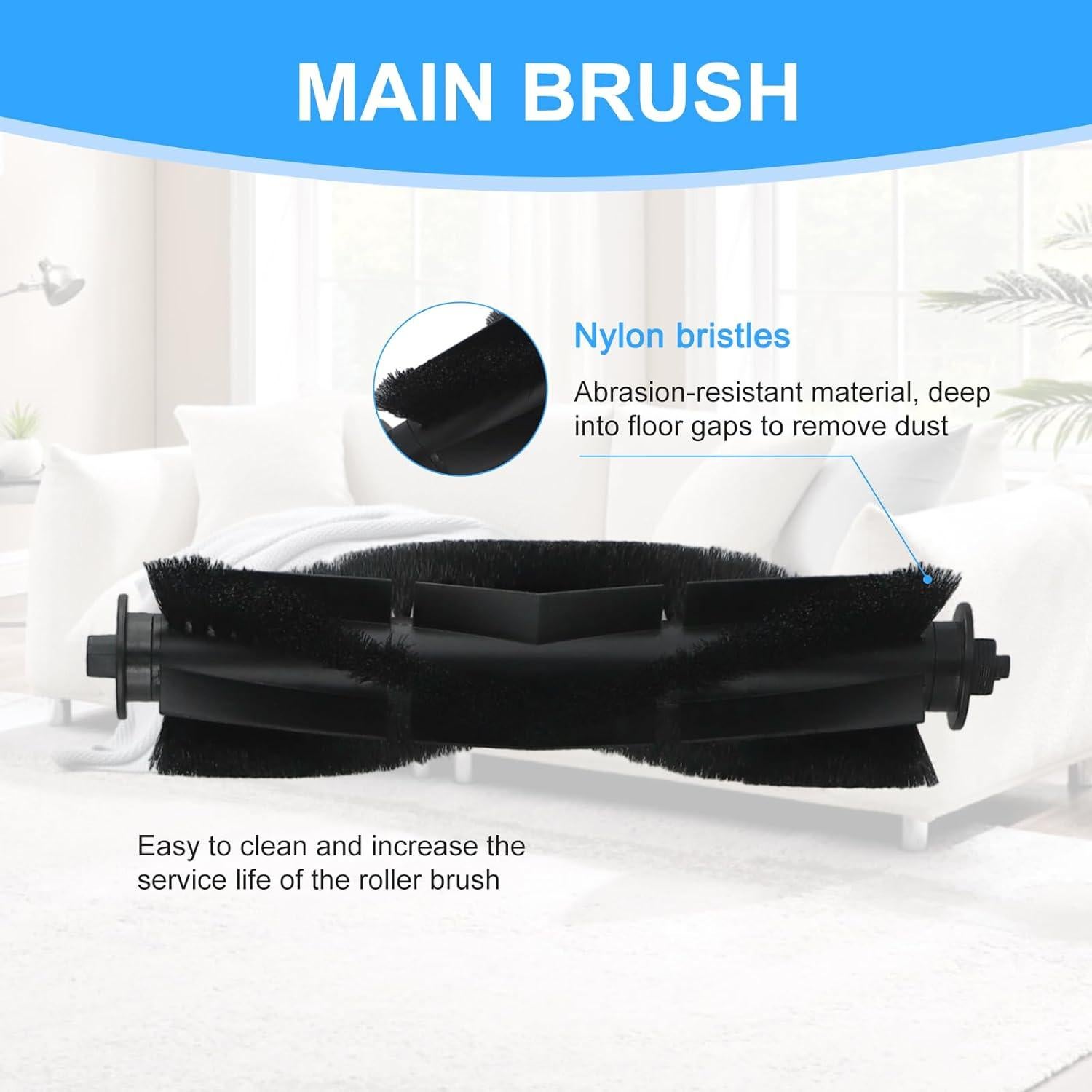 Kit de Repuesto para Aspiradora Robot Laresar L6 Nex - 1 Cepillo, 4 Bolsas, 2 Filtros