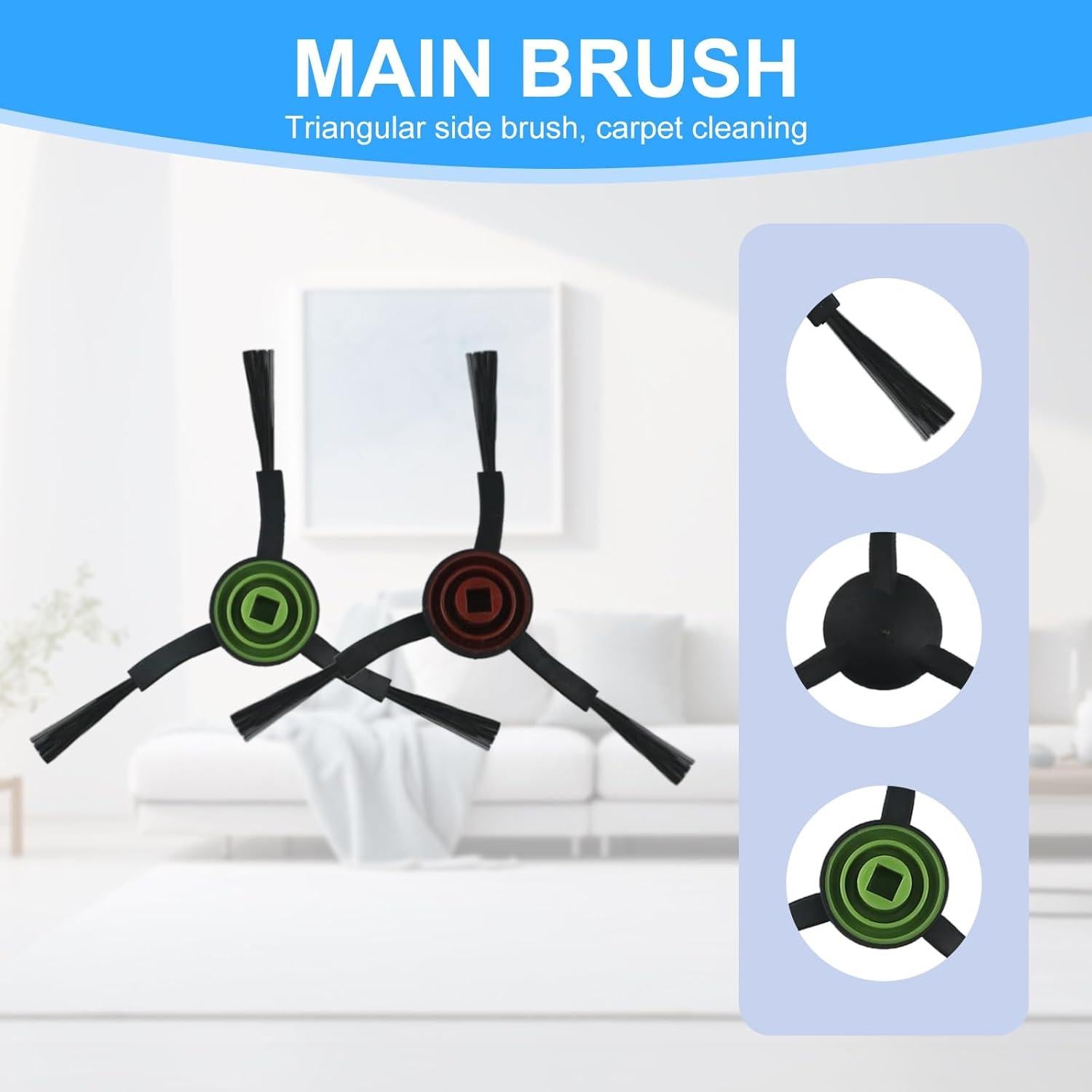 Kit de Repuesto para Aspiradora Robot Laresar L6 Nex - 1 Cepillo, 4 Bolsas, 2 Filtros