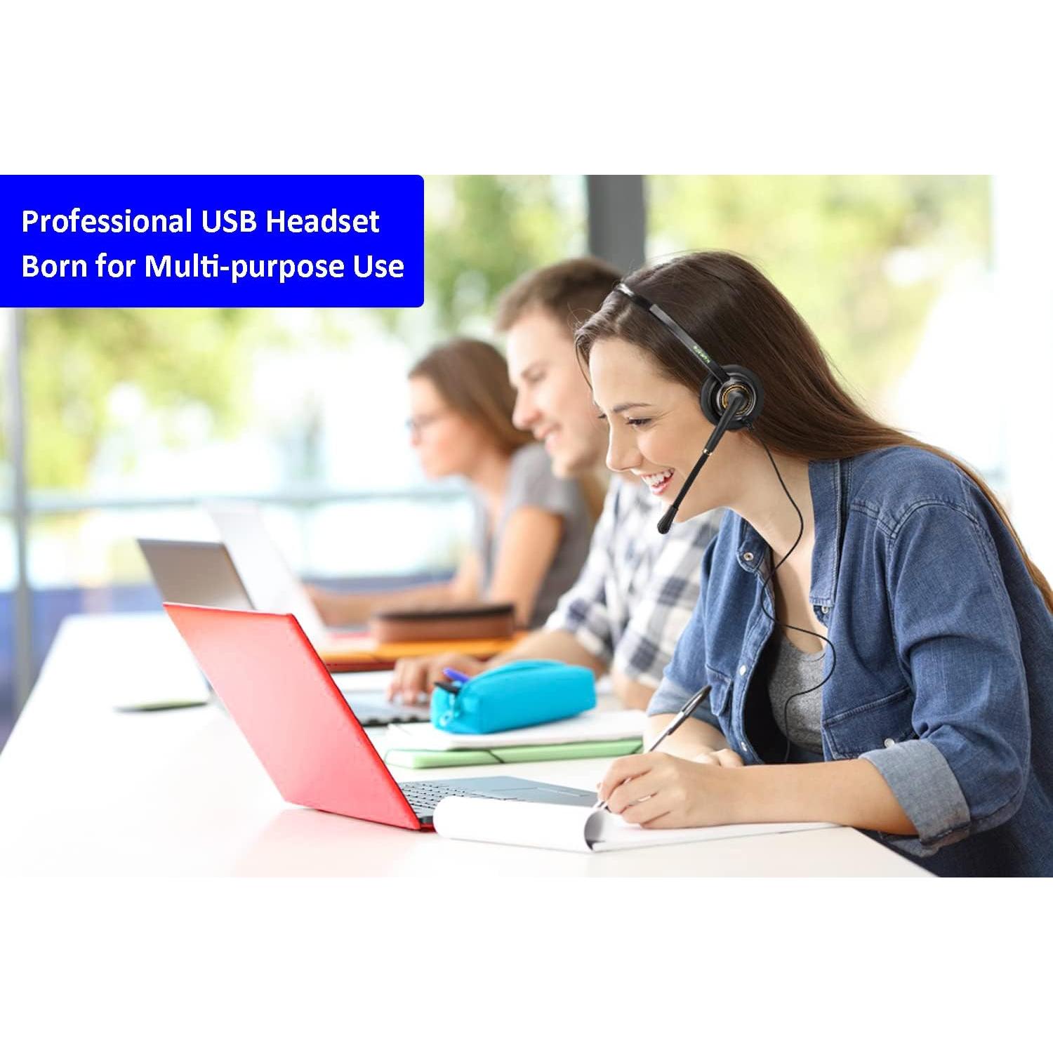 Auricular USB Kejia KML02USB con micrófono y cancelación de ruido