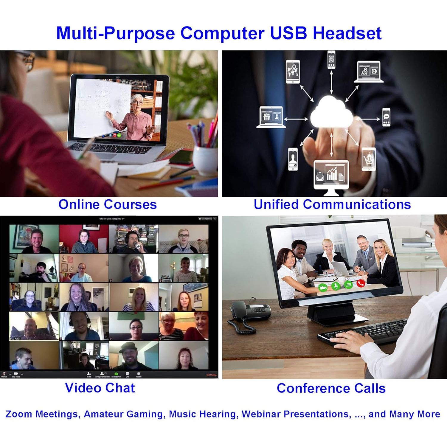 Auricular USB Kejia KML02USB con micrófono y cancelación de ruido