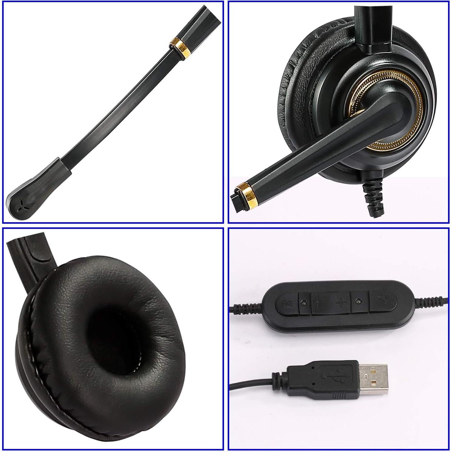 Auricular USB Kejia KML02USB con micrófono y cancelación de ruido