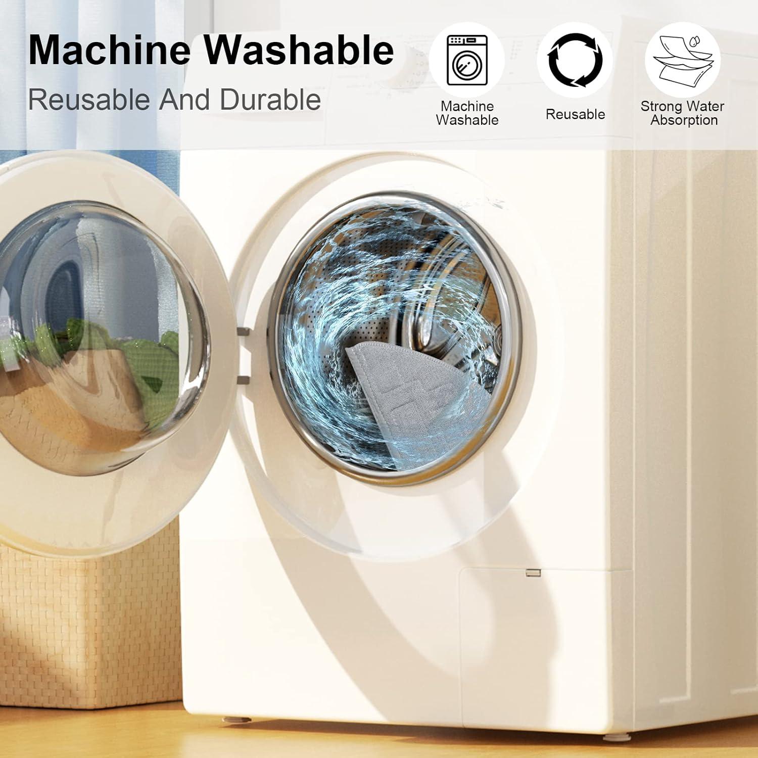 5 Almohadillas de Mopa Microfibra para Roborock S8 Pro Ultra