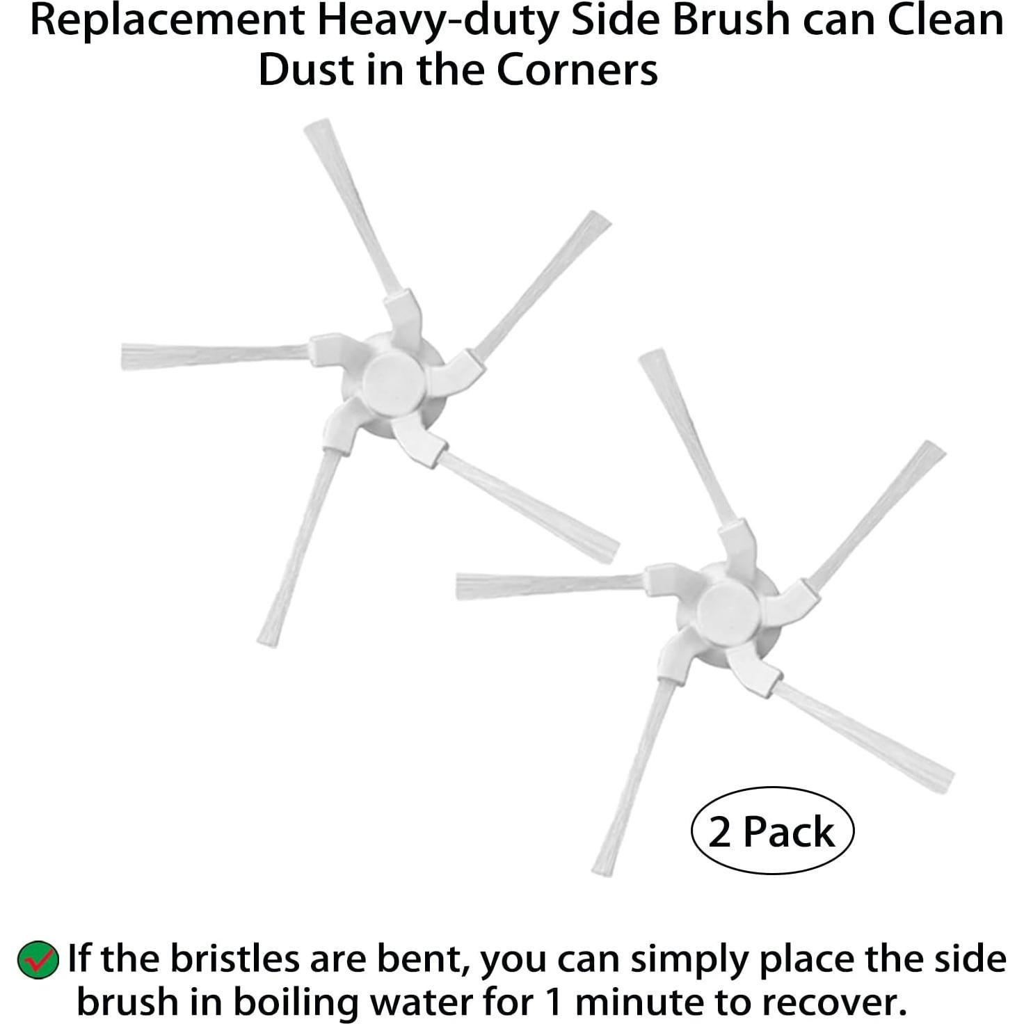 Accesorios de Reemplazo para Aspiradora Dreametech W10/W10 Pro - 1 Cepillo Principal, 2 Laterales, 2 Filtros HEPA, 2 Paños de Mopa