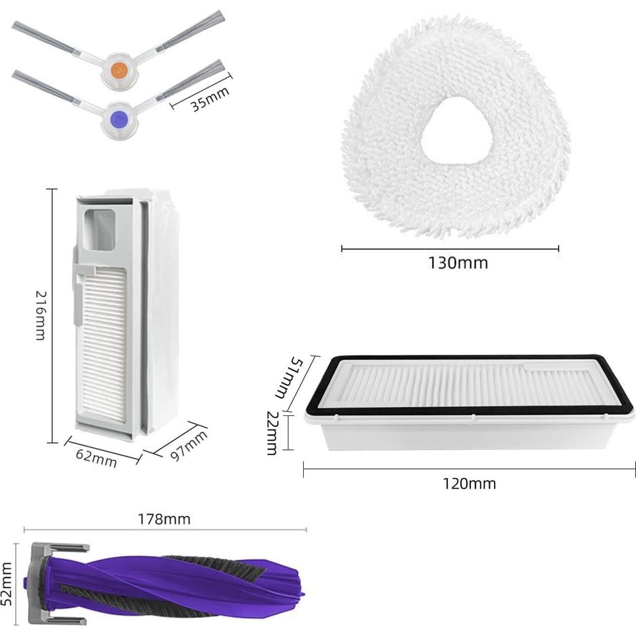 Kit de Accesorios para Aspiradora Robot Narwal Freo X Ultra - 18 Piezas