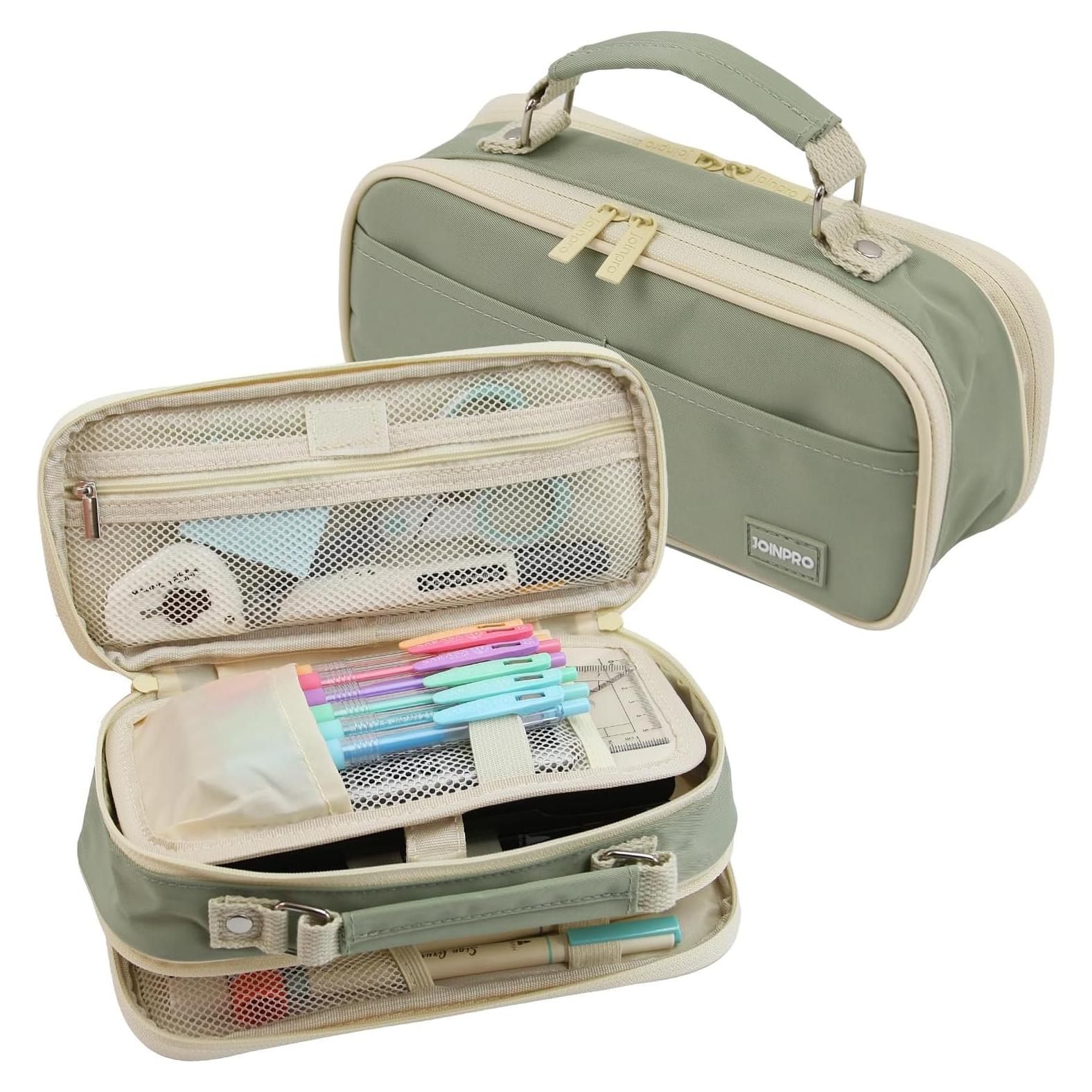 Estuche de Lápices JOINPRO Verde Gran Capacidad 24x12x7cm