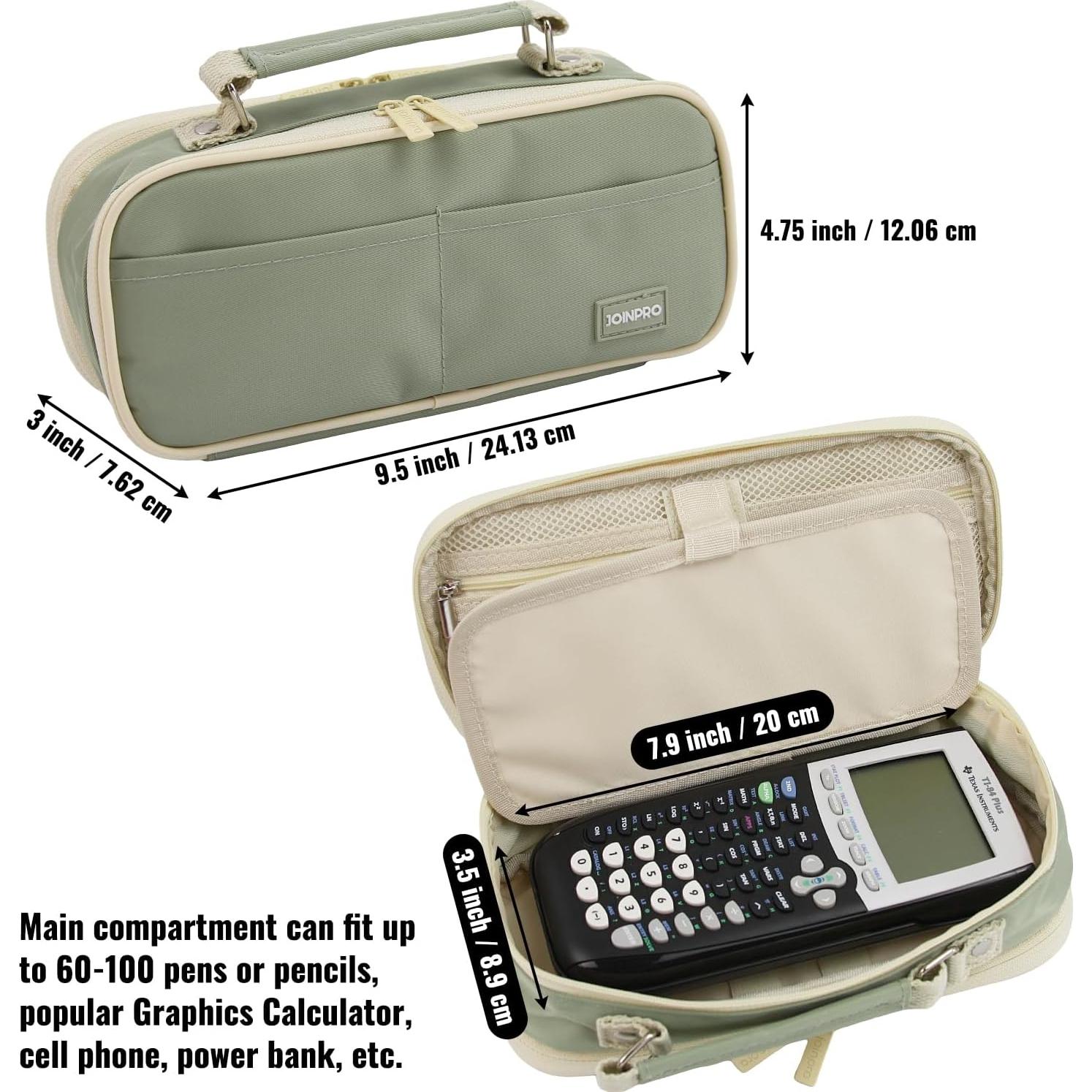 Estuche de Lápices JOINPRO Verde Gran Capacidad 24x12x7cm