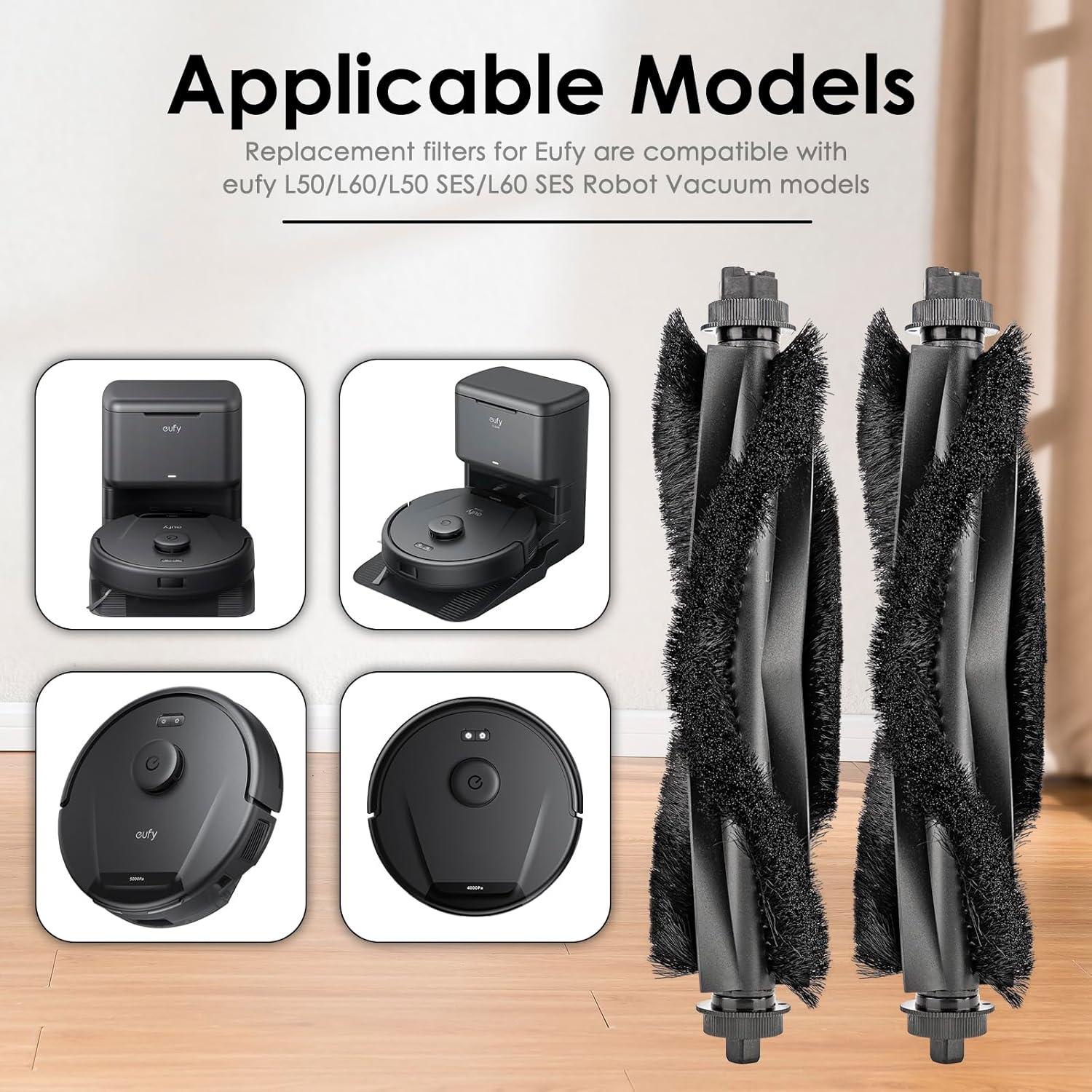 Cepillos de Rodillo de Reemplazo BRUVISH L60 L50 - 2 Piezas