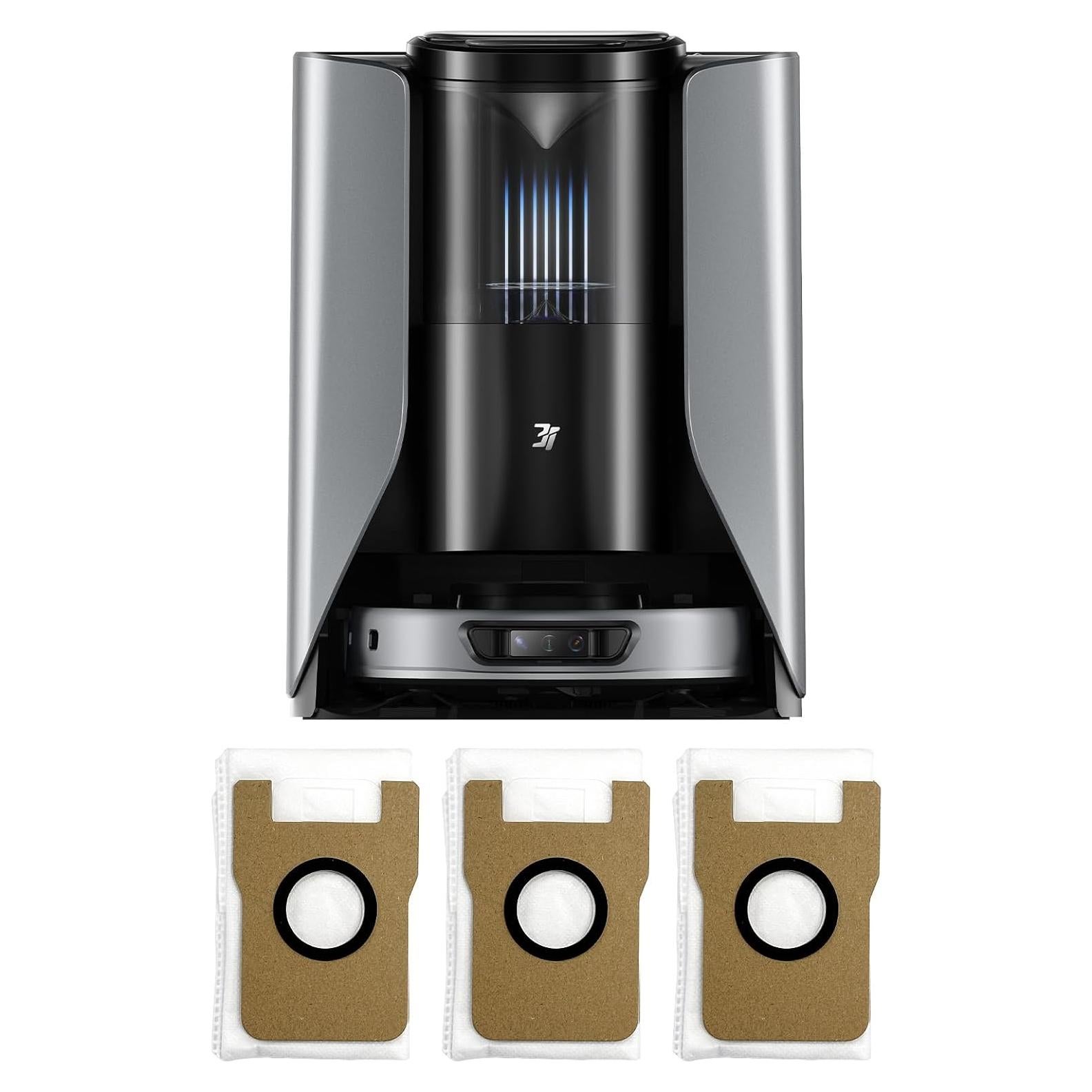 3i S10 Ultra Robot Vacuum and Mop with 3 Packs Disposable Dust Bags