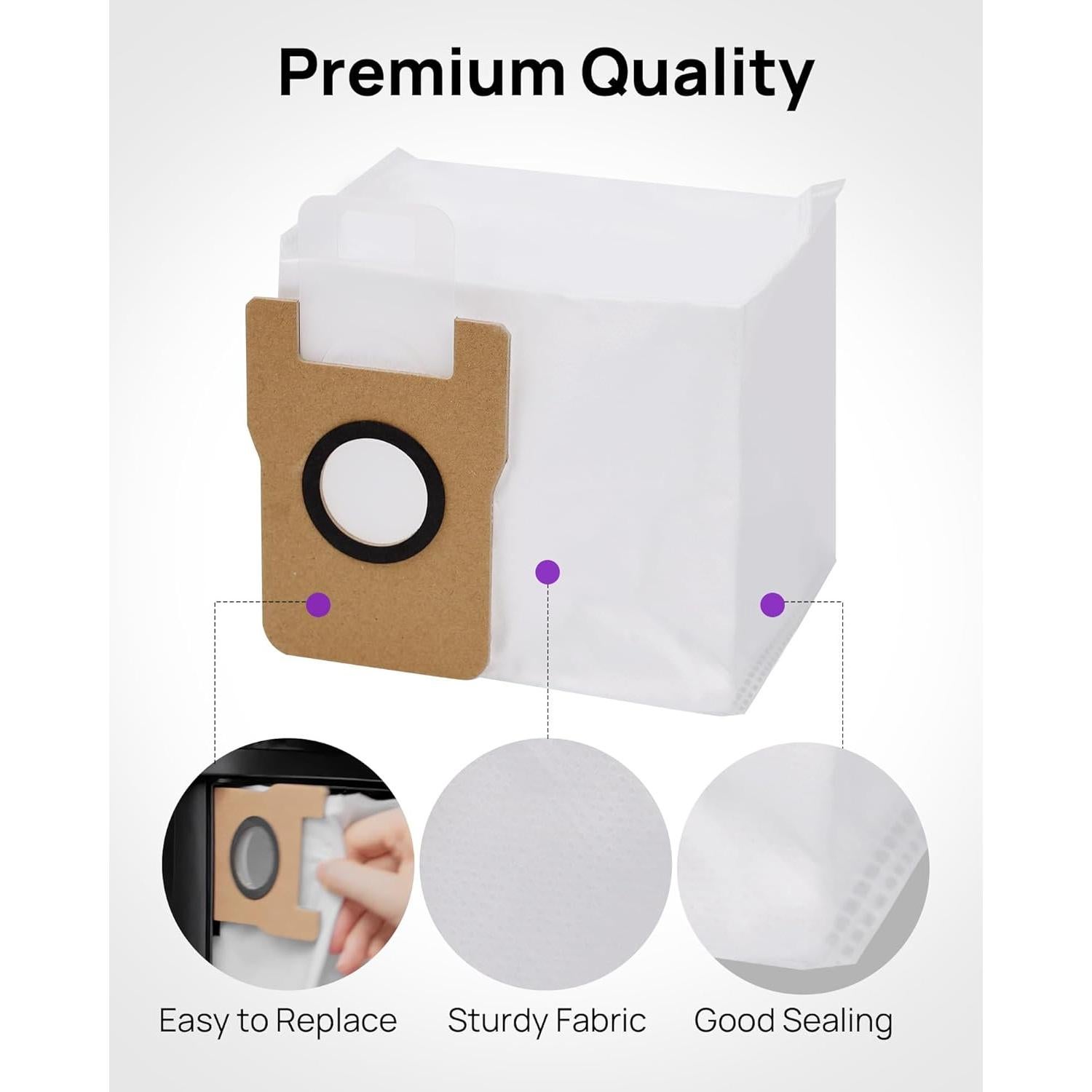 3i S10 Ultra Robot Vacuum and Mop with 3 Packs Disposable Dust Bags