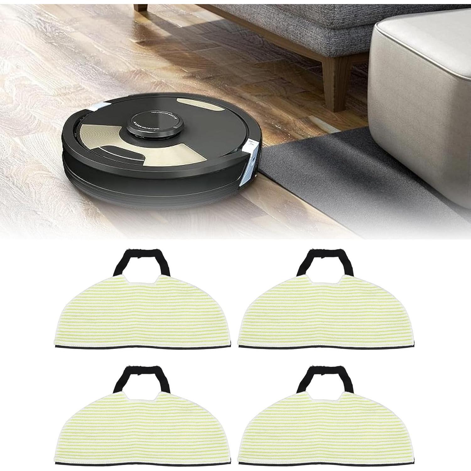 Almohadillas de Reemplazo para Mopas de Vacío TOPINCN 4 Pcs Microfibra