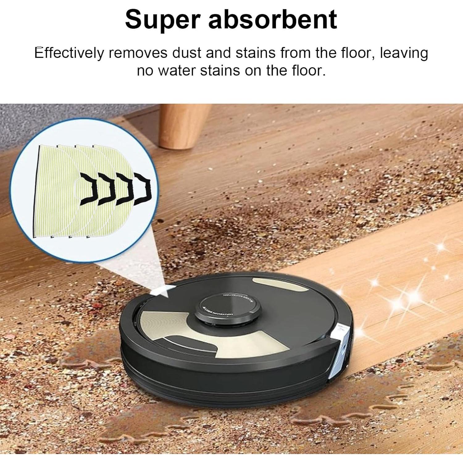 Almohadillas de Reemplazo para Mopas de Vacío TOPINCN 4 Pcs Microfibra