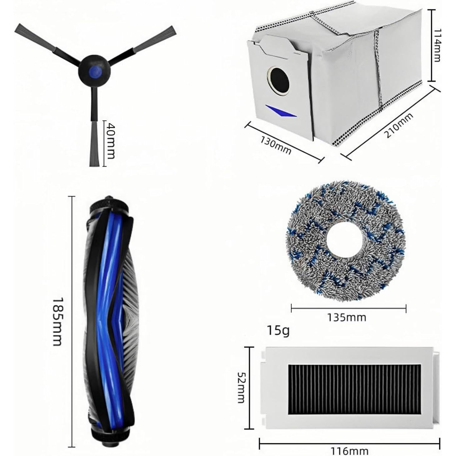 Kit de Accesorios para Aspiradora Robot Ecovacs Deebot N30 Pro - 11 Piezas