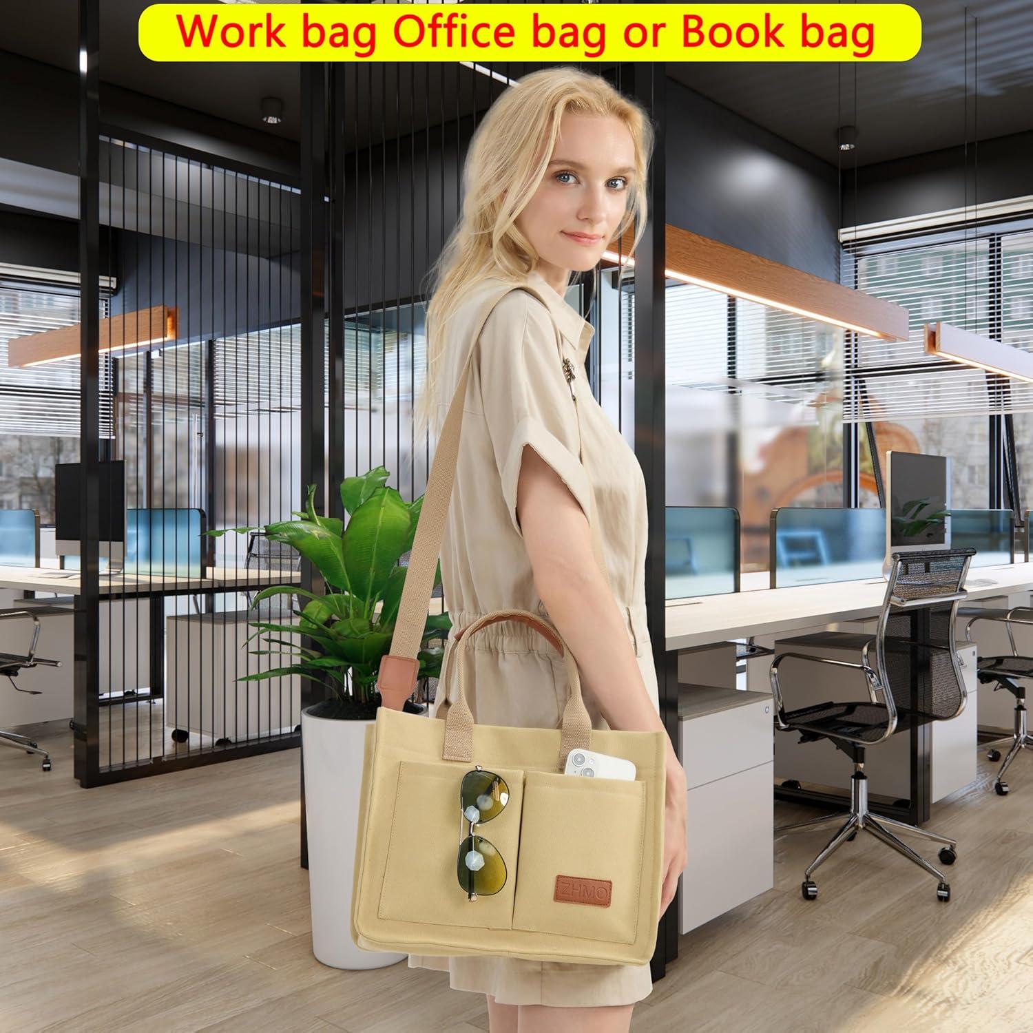 Bolsa de Lona Grande para Mujeres TQ1-6 con Múltiples Bolsillos