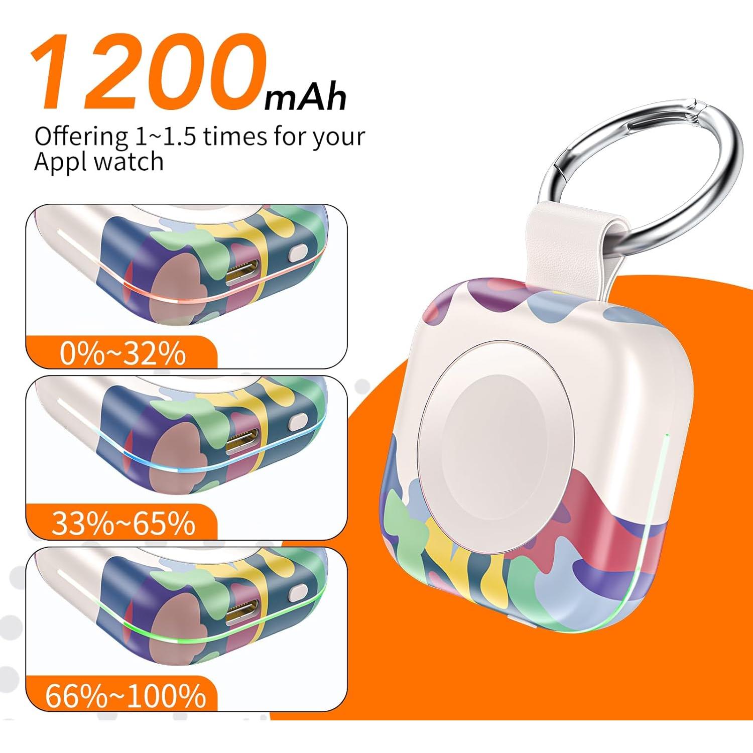 Cargador Inalámbrico Portátil para Apple Watch 1200mAh