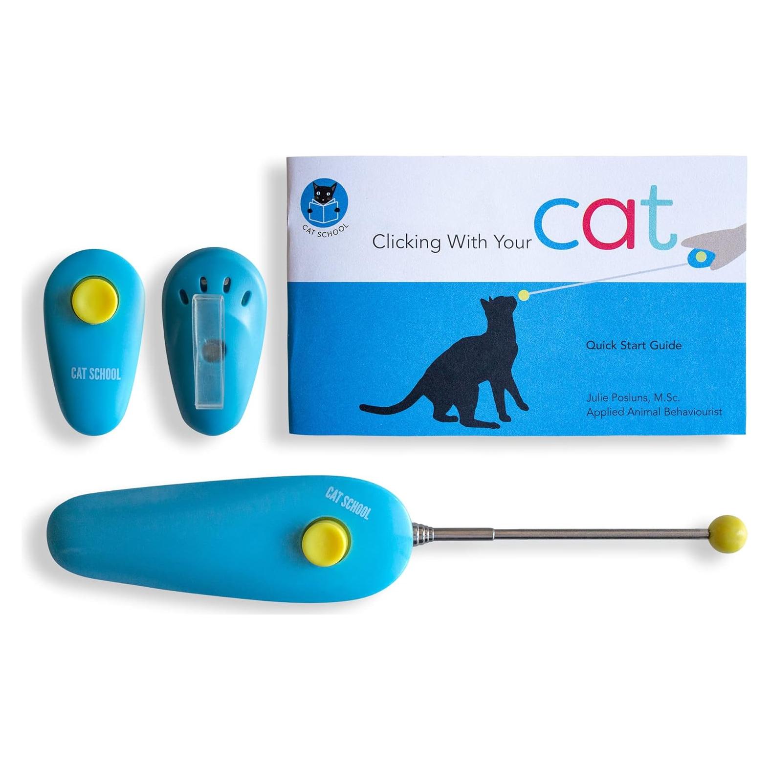Kit de Entrenamiento para Gatos Cat School - Clicker y Vara de Objetivo