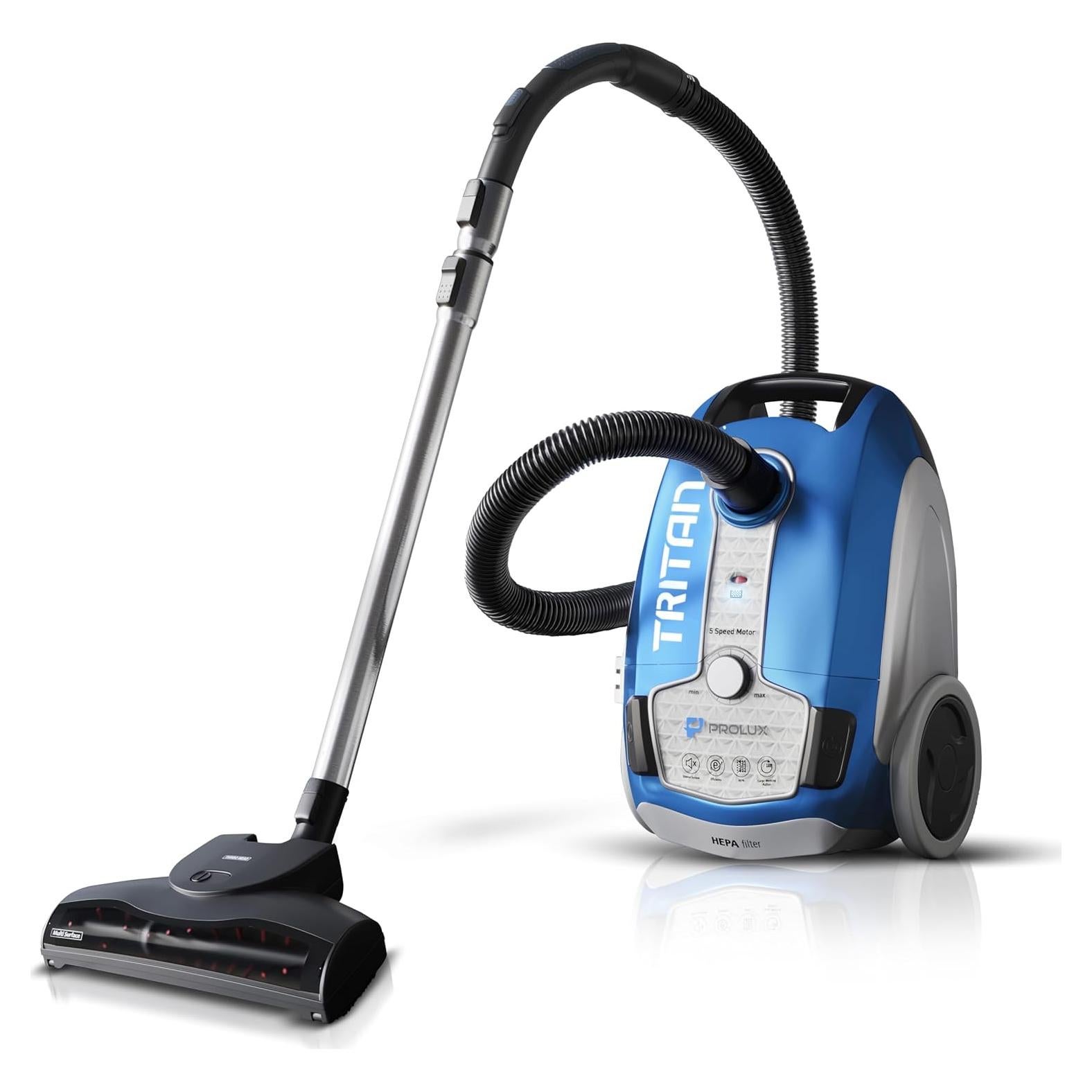 Aspiradora de Cilindro Prolux Tritan Azul con Filtro HEPA