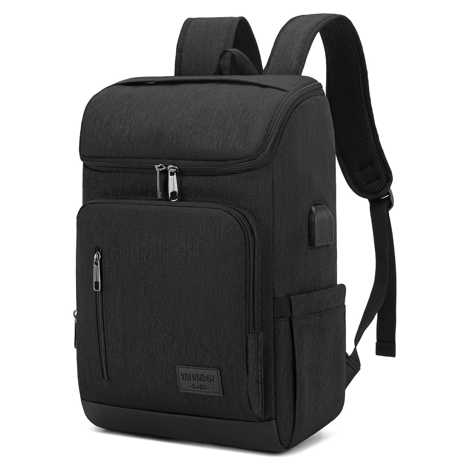 Mochila YALUNDISI para Laptop 15.6" Negra con Carga USB