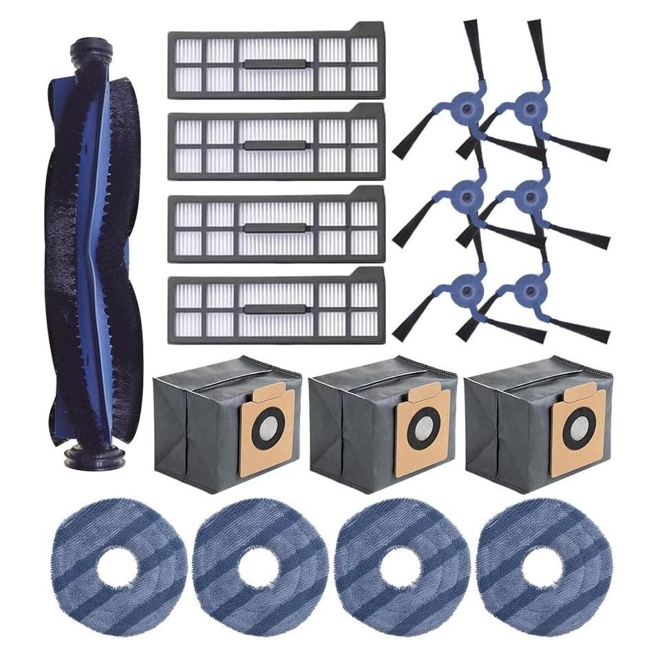 Accesorios Neutop para Aspiradora eufy X10 Pro Omni - 1 Rodillo, 4 Filtros, 6 Cepillos Laterales, 4 Paños de Mopa, 3 Bolsas de Polvo