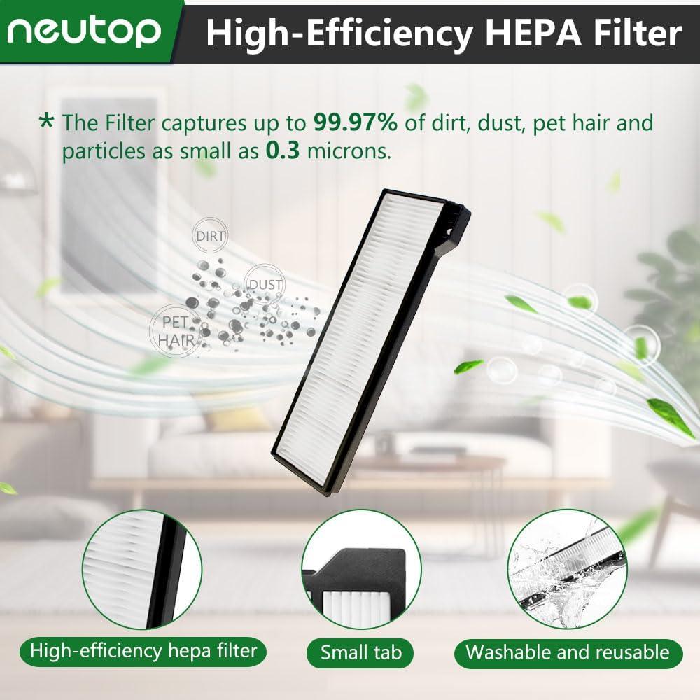 Accesorios Neutop para Aspiradora eufy X10 Pro Omni - 1 Rodillo, 4 Filtros, 6 Cepillos Laterales, 4 Paños de Mopa, 3 Bolsas de Polvo