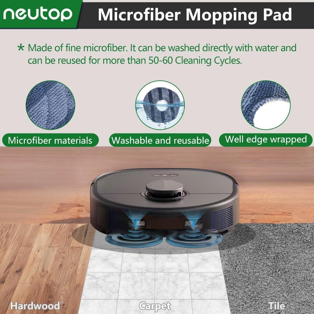 Accesorios Neutop para Aspiradora eufy X10 Pro Omni - 1 Rodillo, 4 Filtros, 6 Cepillos Laterales, 4 Paños de Mopa, 3 Bolsas de Polvo