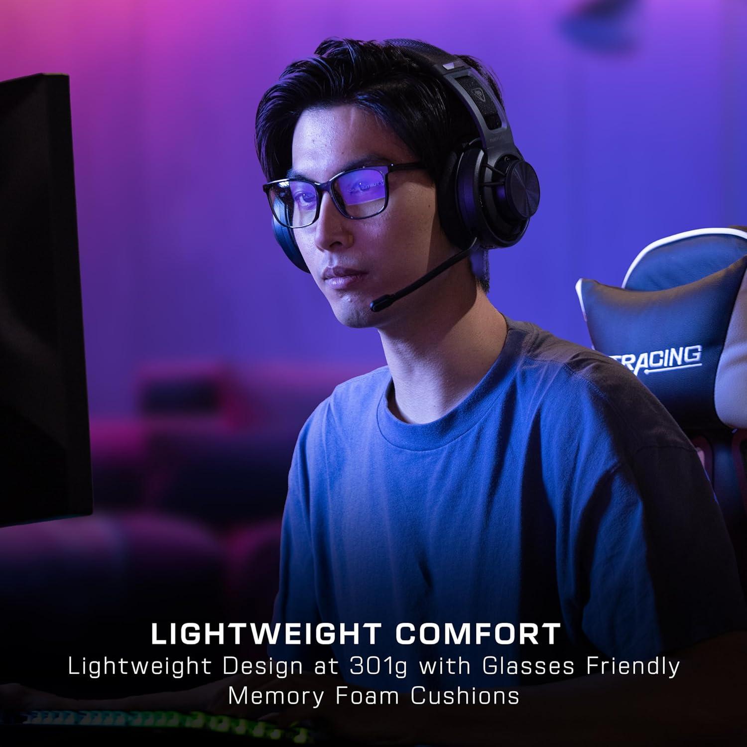 Atlas Air Wireless Open Back PC Gaming Headset - PC, PS5, PS4, Mobile - 24-bit High-Fidelity Audio, Broadcast Grade Mic, Bluetooth, Floating Earcup, Memory Foam Cushions, 50-Hr Battery