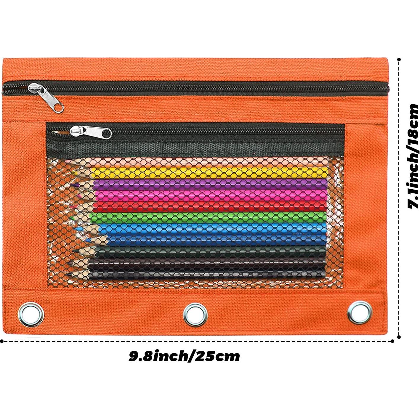 Estuche de Lápices Cinvo 2 Compartimentos Azul y Naranja