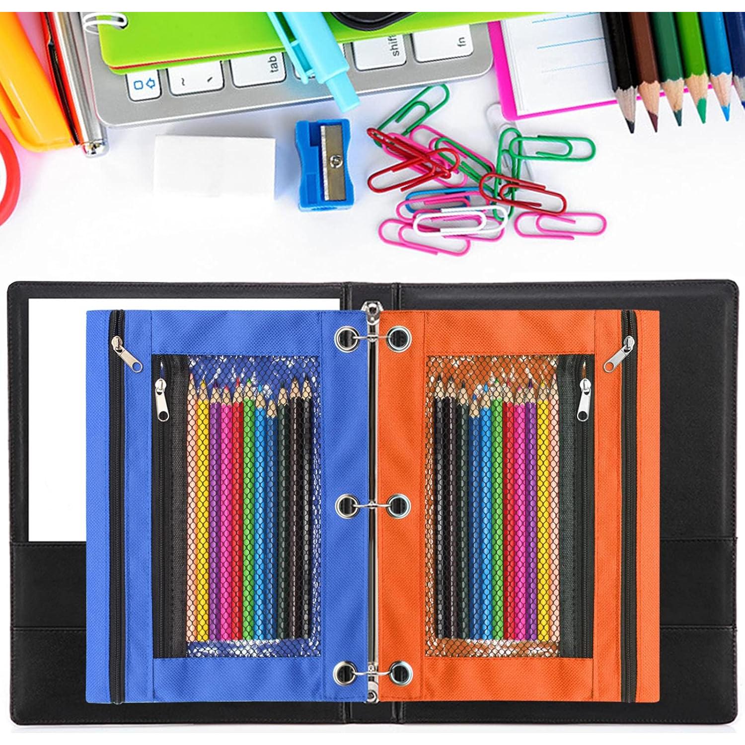 Estuche de Lápices Cinvo 2 Compartimentos Azul y Naranja